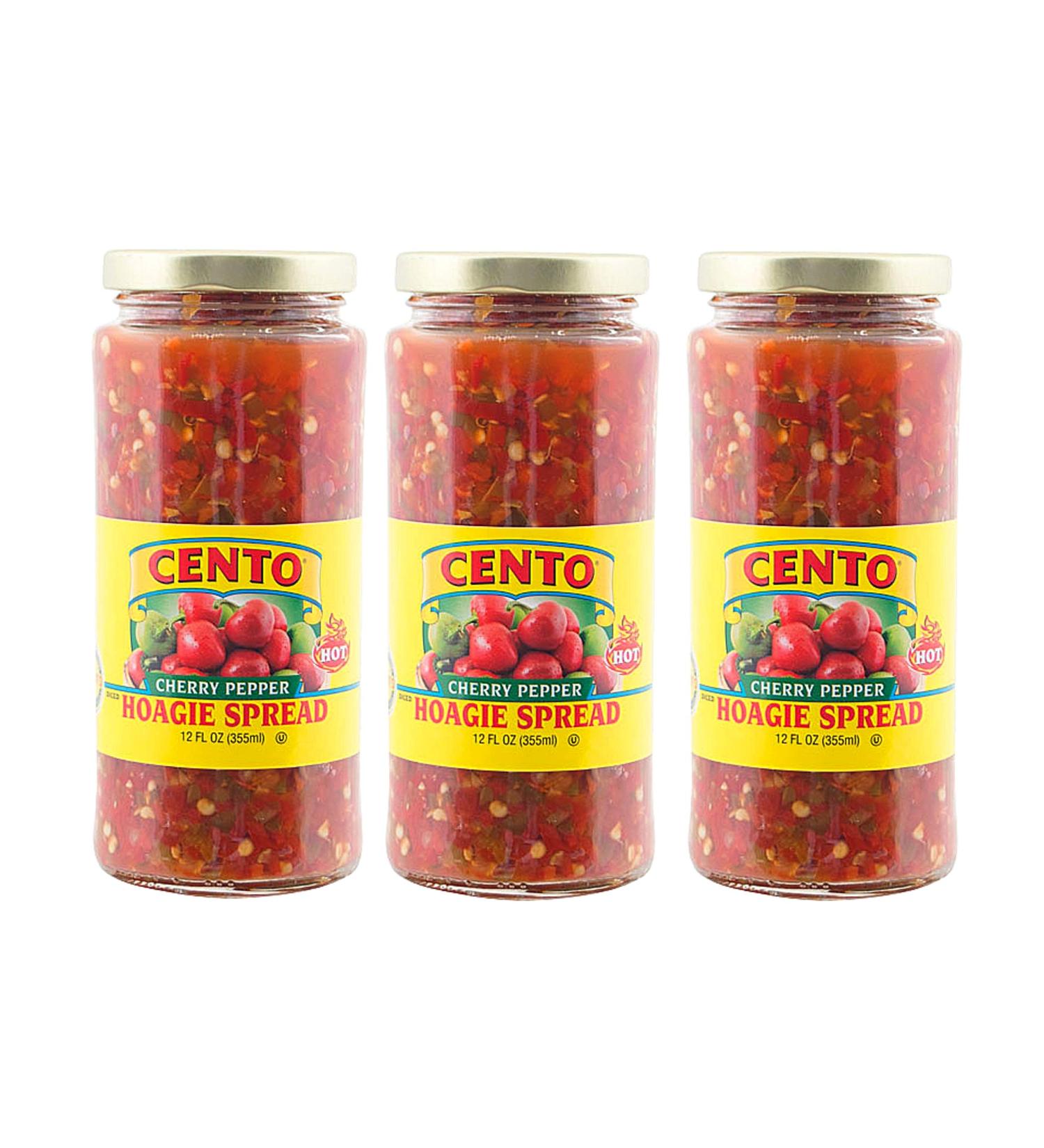 Cento Diced Hot Cherry Pepper Hoagie Spread 12 Fl Oz - Pack of 3 - Buy Online on GoSupps.com