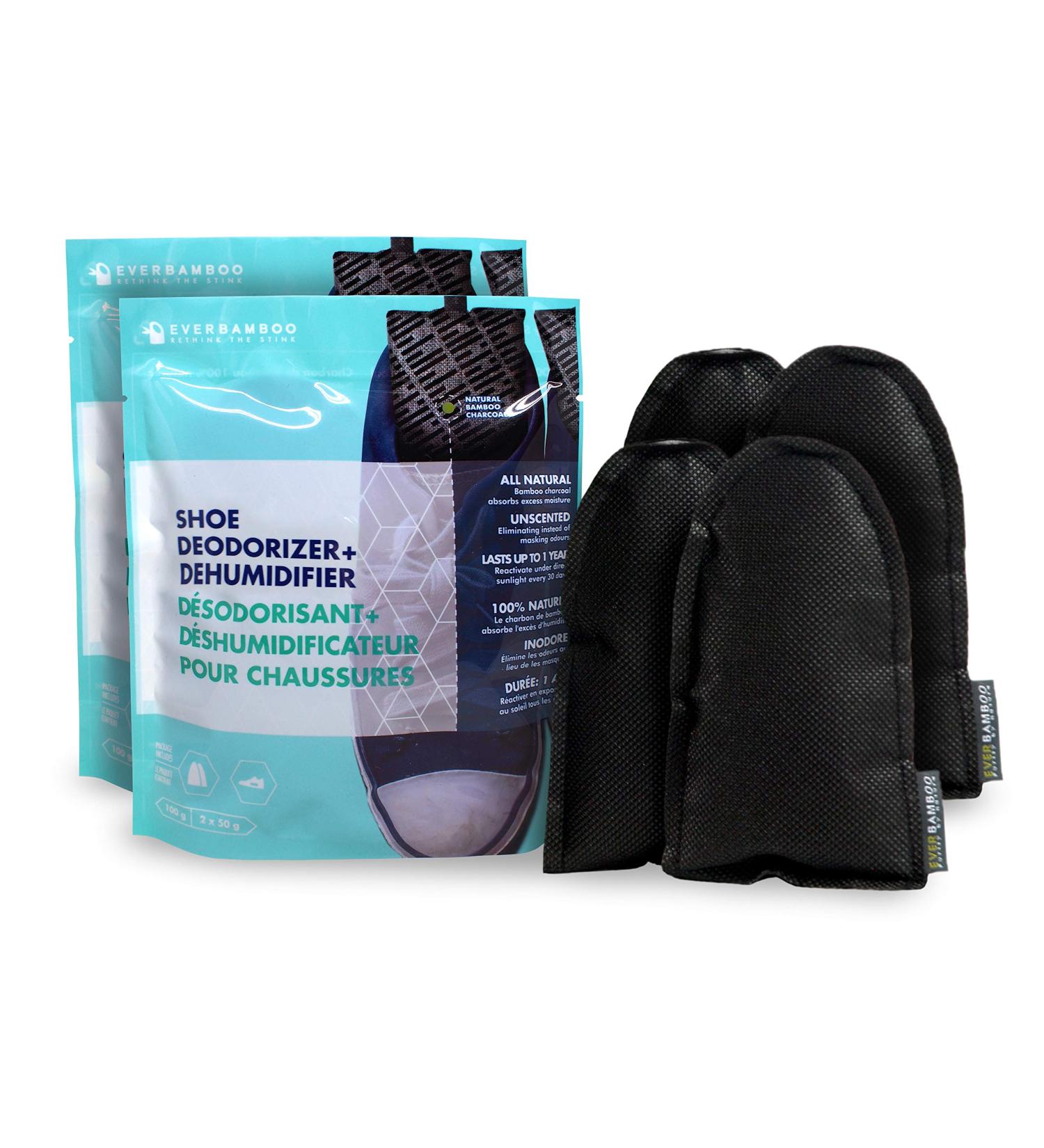 Ever Bamboo Shoe Deodorizer Bag Set w/Natural Bamboo Charcoal (Pair 2 x 50 g) (2)