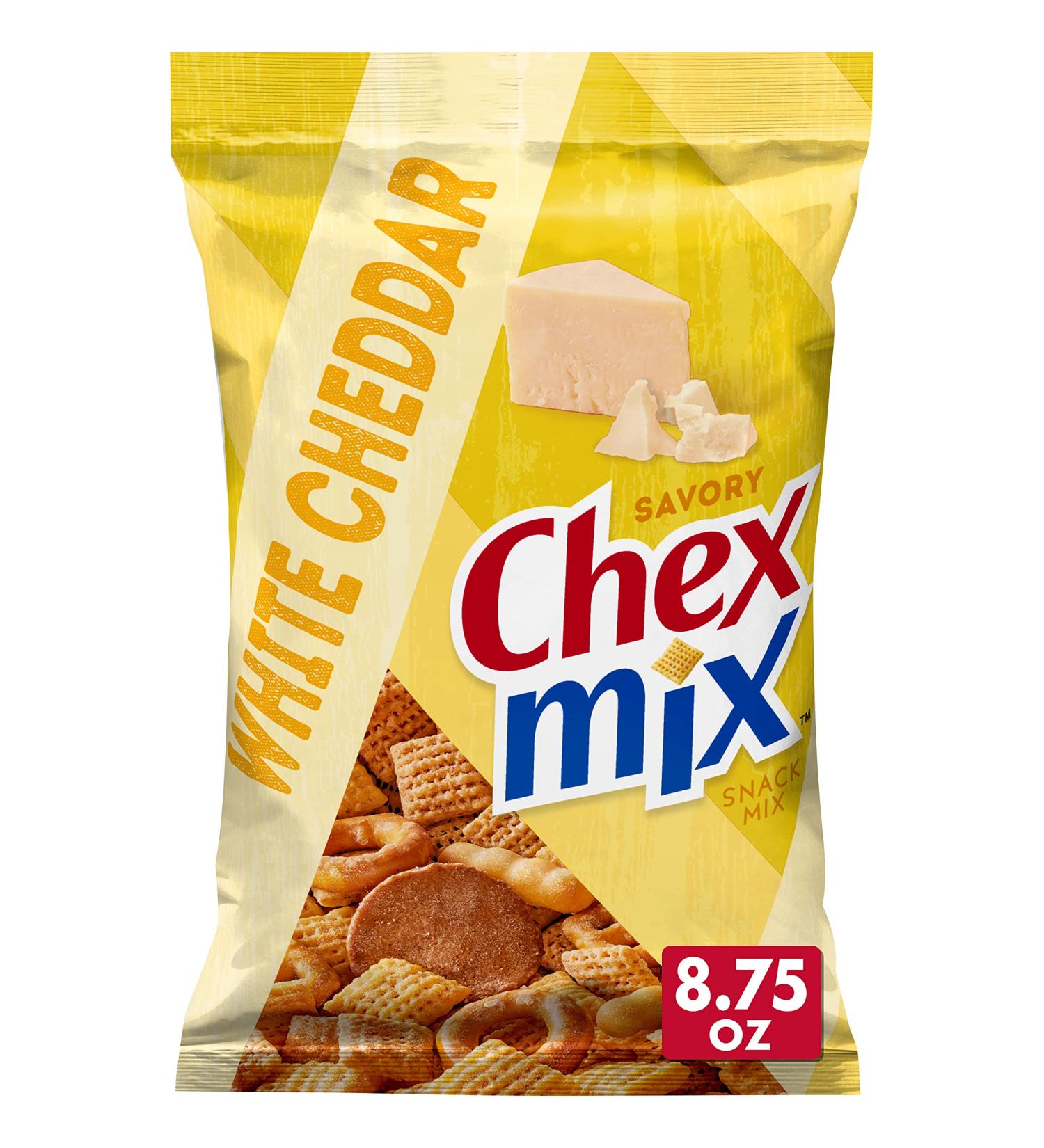 Chex Mix White Cheddar Savory Snack Mix 8.75 oz Bag - Deliciously cheesy snack mix - Buy Online on GoSupps.com