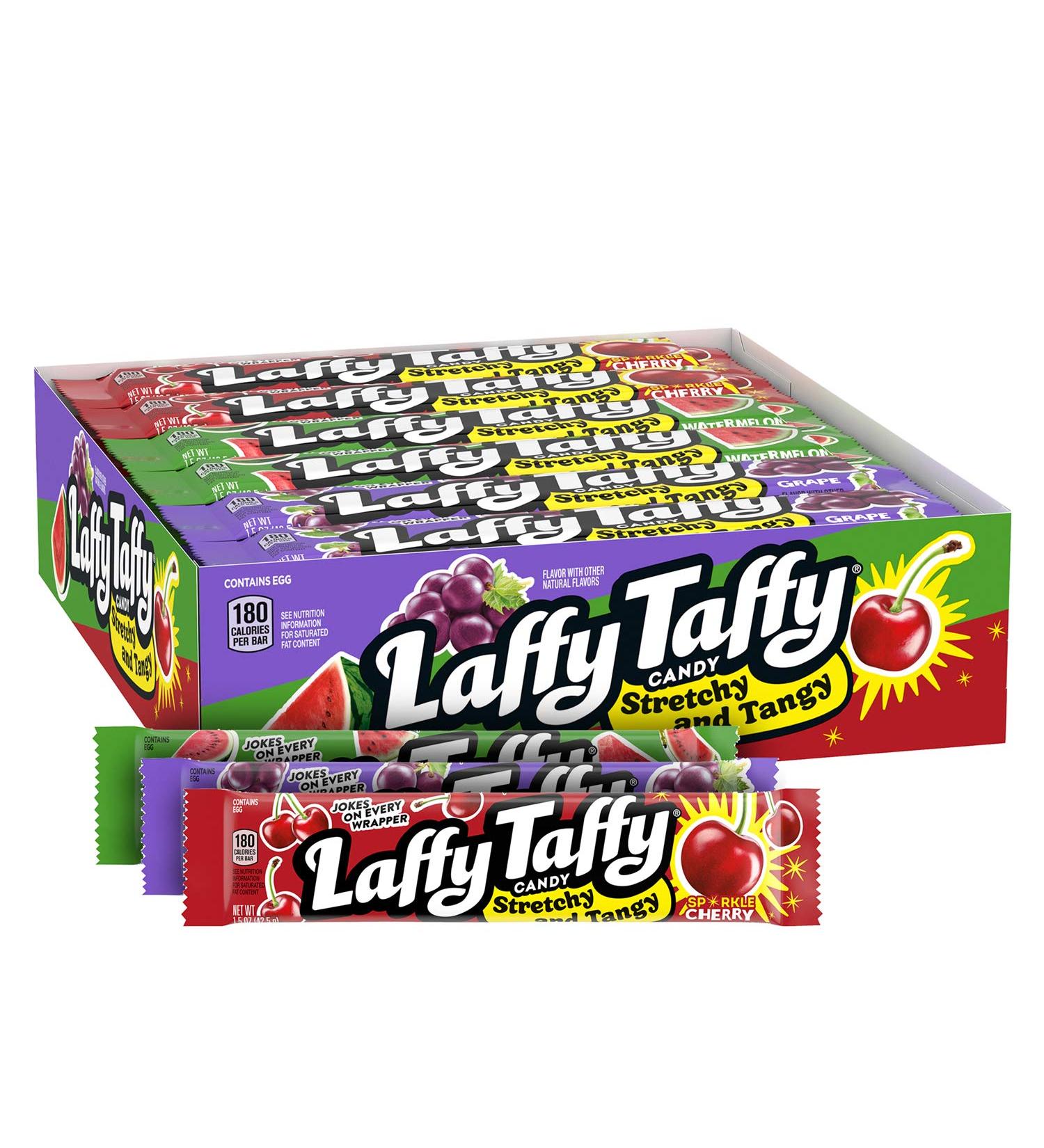 Laffy Taffy Stretchy & Tangy Variety Box 1.5 oz - Pack of 24 Assorted Flavors - Buy Online on GoSupps.com