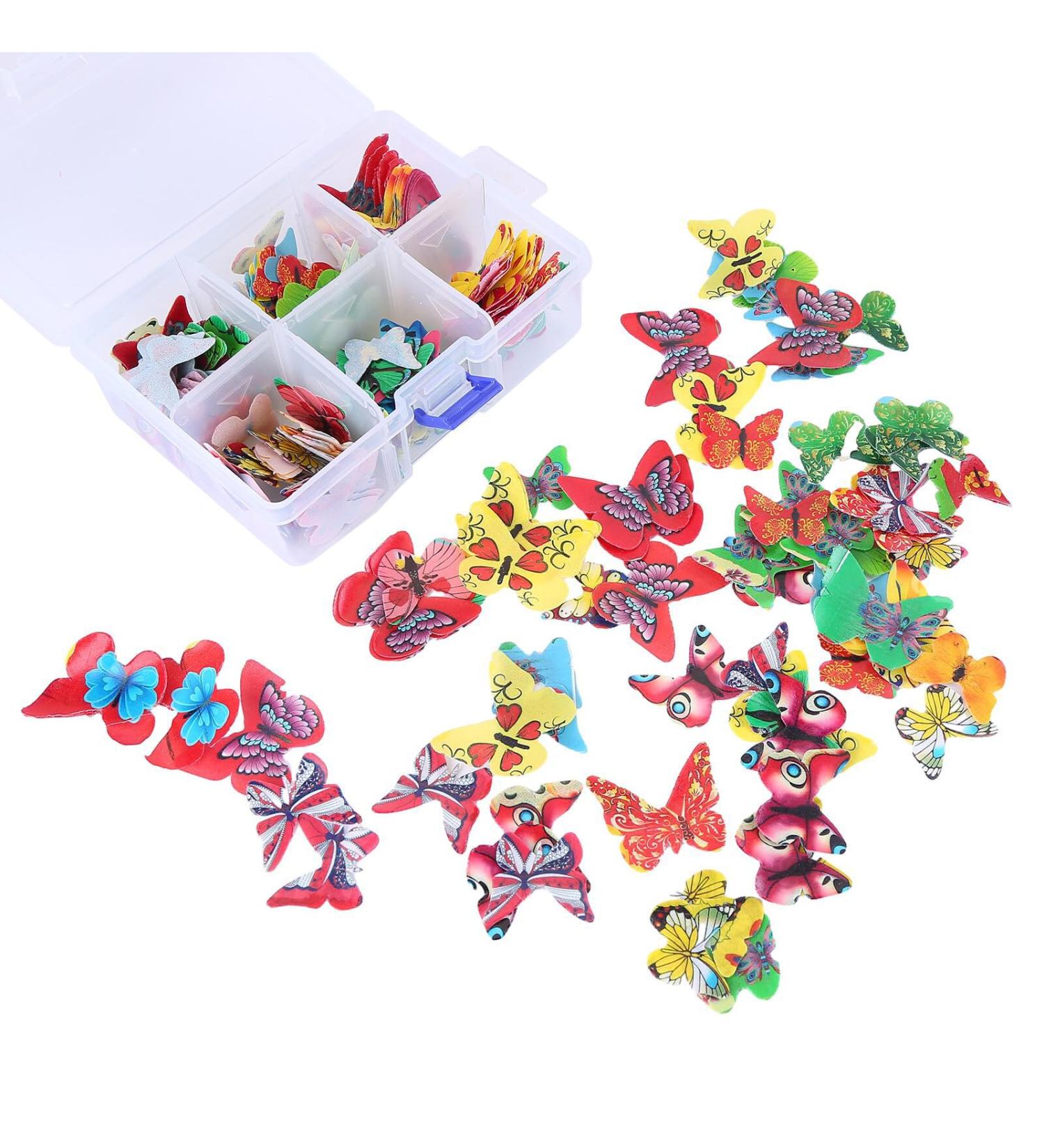 360 Pcs Cupcake Toppers Edible Wafer Paper Butterflies Printed Wafer Paper Edible Sheets Edible Rice Paper Cake Toppers for Birthday Party Wedding Party Dessert Decorations Butterfly a - Thin Style - Buy Online on GoSupps.com