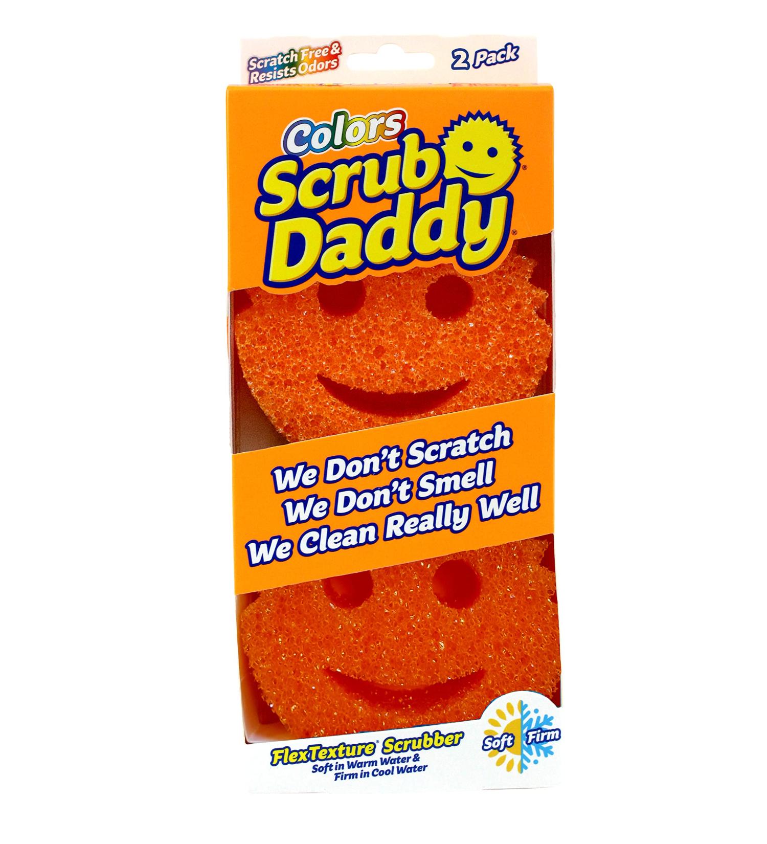 Scrub Daddy Colors Clutch - Smile Sponge Kitchen Cleaner | Odor-Resistant Dishwasher-Safe Etching Sponge for Pots & Dishes - Buy Online on GoSupps.com