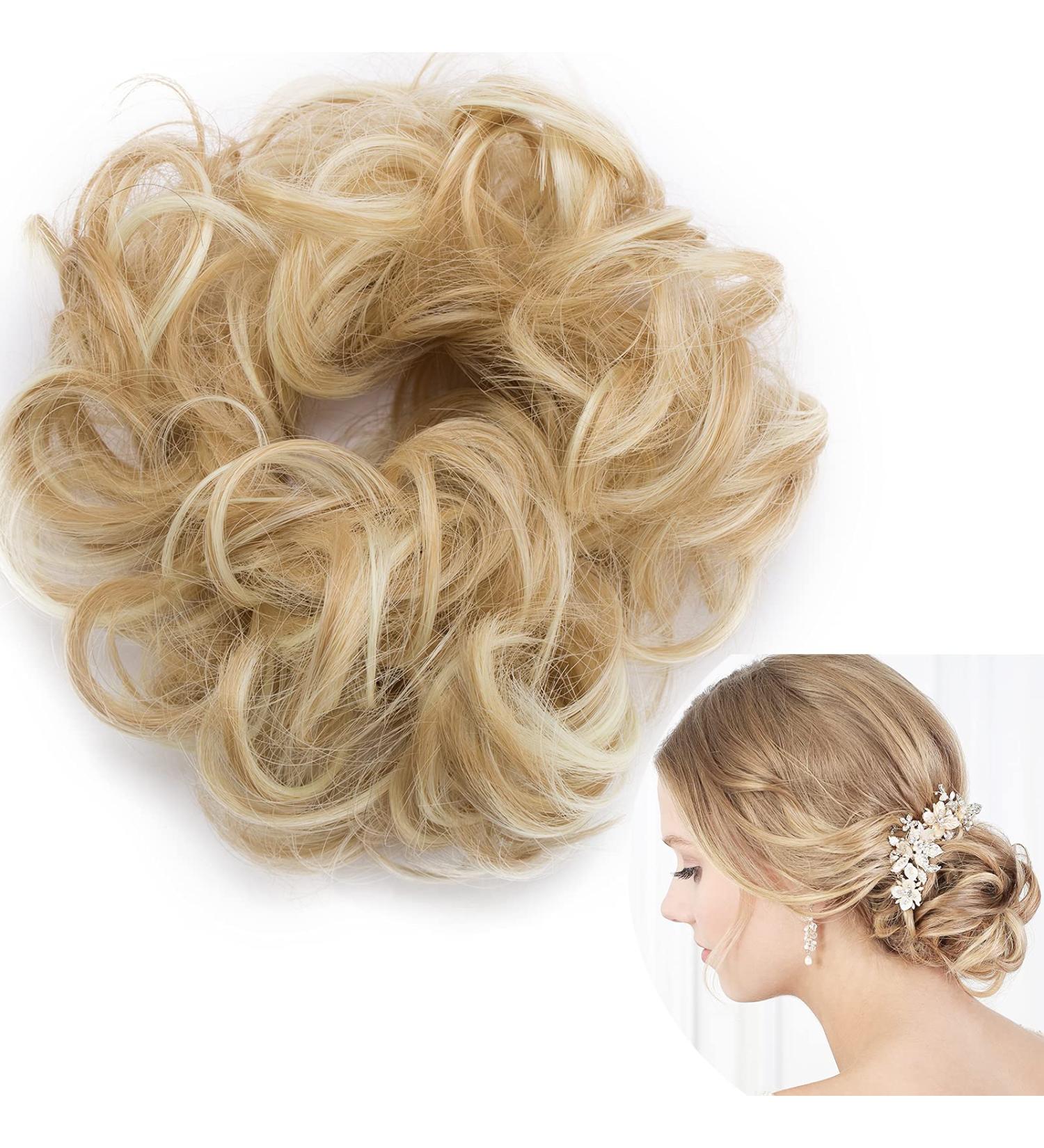 SEGO Hair Part Dutt Hair Tie - Voluminous Hair Extensions for Updos | Dark Blonde & Blond #18H613-1 | 50g & 30g - Buy Online on GoSupps.com