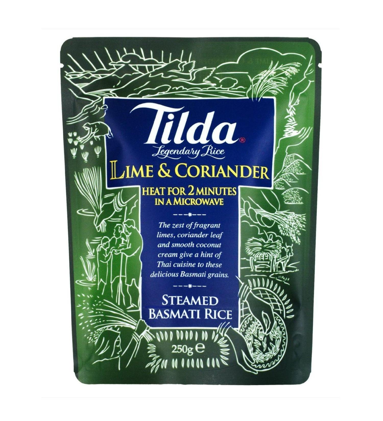 Tilda Tilda Basmati Steamed Rice - Lime and Coriander - 250g (pack of 6)