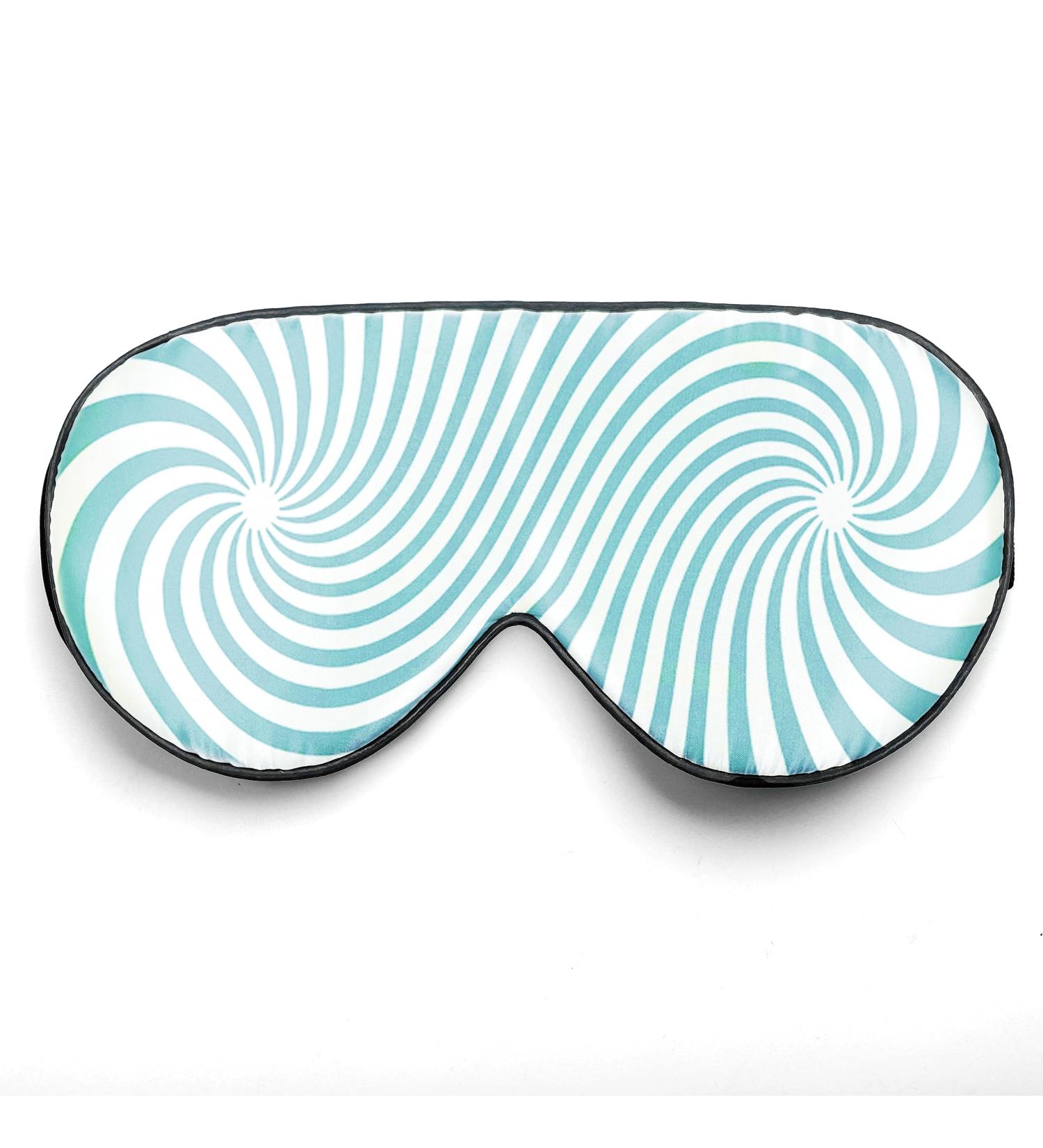 Townssilk 100% Silk Sleep Mask with Adjustable Strap | Comfortable and Super Soft Eye Mask for Ultimate Sleeping Aid | Blindfold DizzyingLines-Green - Buy Online on GoSupps.com