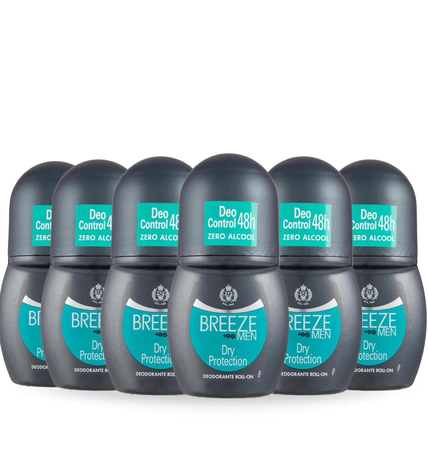  Breeze BREEZE | Roll On Dry Protection Deodorant Breeze Men 6 x 50 ml - Buy Online on GoSupps.com