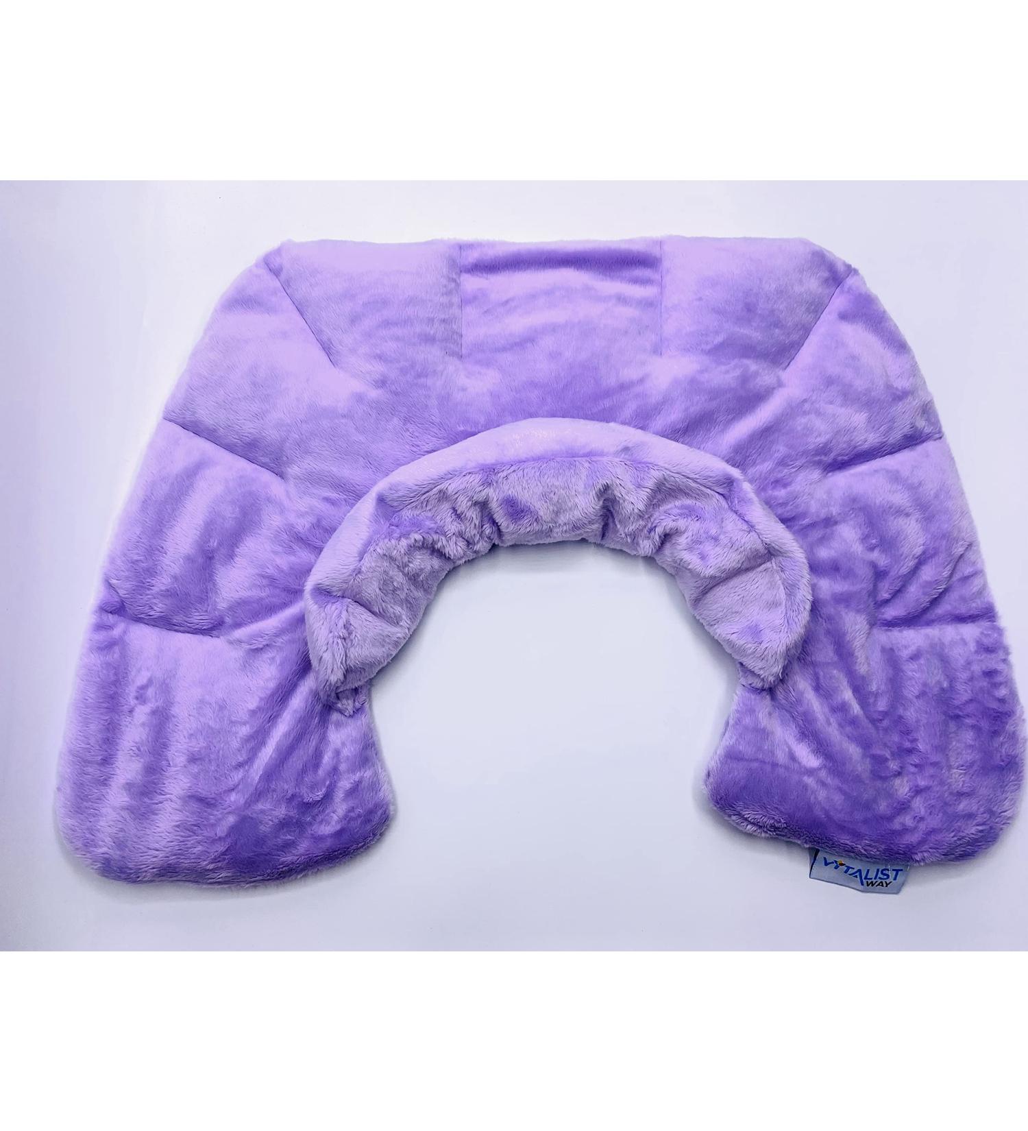 Hot/Cold Aromatherapy Neck Shoulder Wrap Ultra comfort plush fabric Soothing neck/shoulder pain 100% natural fragrance herbs spa blend relief body tension Microwavable Freezable Reusable wrap (Lavender Purple) - Buy Online on GoSupps.com