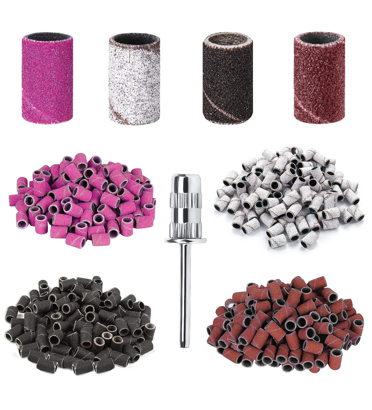 120-Piece Grinding Sleeve Sanding Tapes Set - 80/120/140 Grit for Nail Art | Includes 1 Nail Drill Attachment - Buy Online on GoSupps.com
