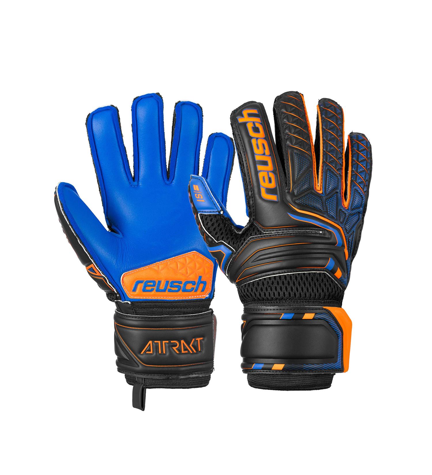 Reusch Men's Attrakt S1 Goalkeeper Gloves 7.5 - Black | High-Performance Soccer Gear | International Shipping Available - Buy Online on GoSupps.com