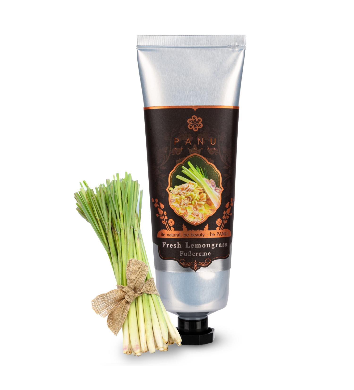 Panu Natural Foot Cream - Lemongrass | Intensive Vegan Foot Care from Thailand for Dry Feet | Effective Against Corns | Premium Foot Balm - Buy Online on GoSupps.com