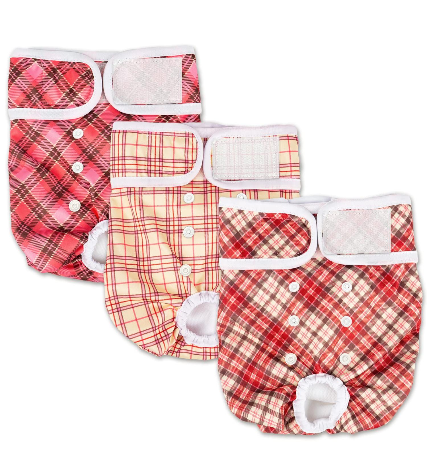 Reusable PET Soft Dog Diapers for Bitches | High-Suction Incontinence Heat Pants (3 Pieces Size L Pattern 4) - International Shipping Available - Buy Online on GoSupps.com