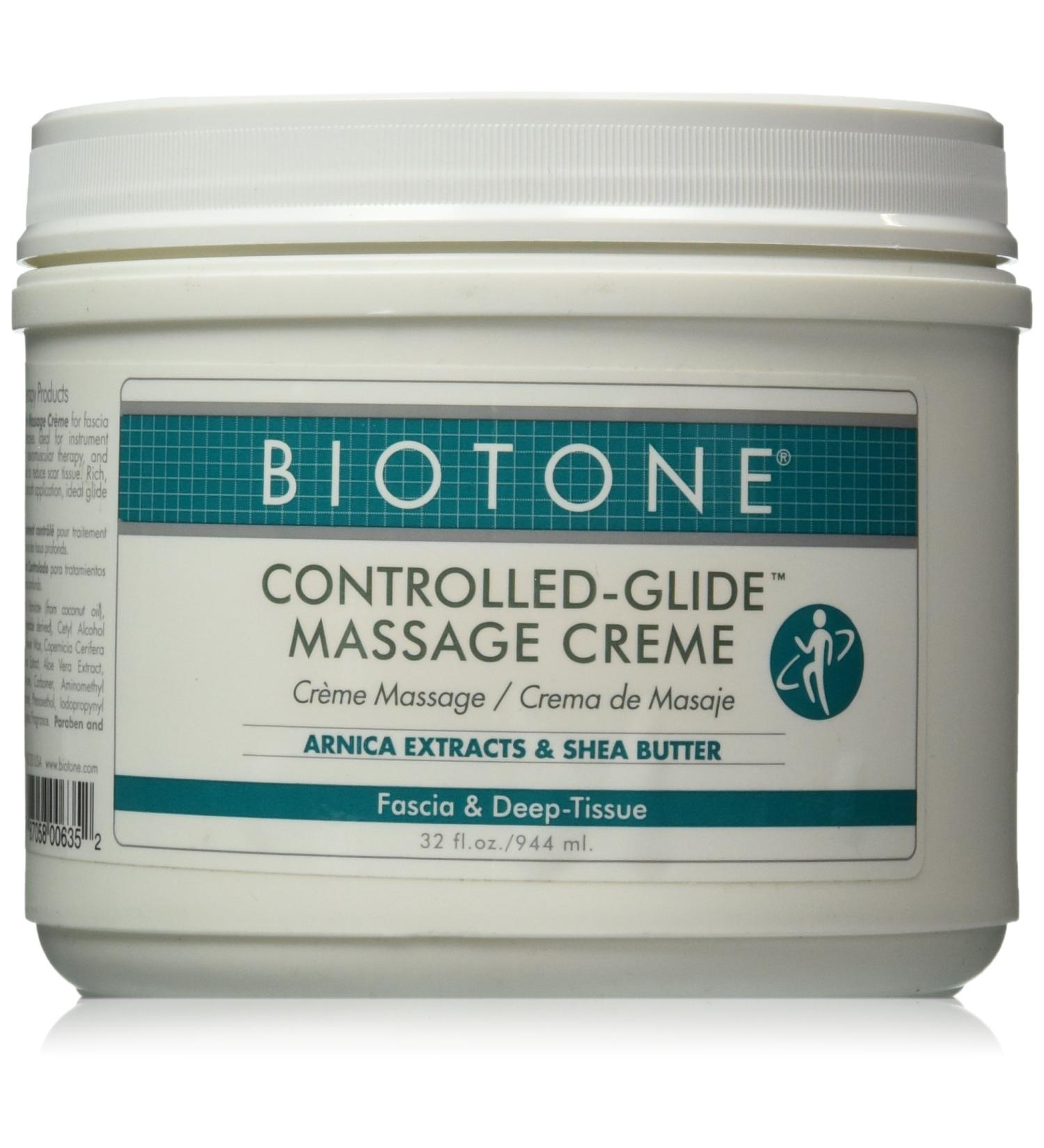 Biotone Controlled-Glide Massage Creme - 32 Ounce | Premium Massage Cream for Professionals | International Shipping Available - Buy Online on GoSupps.com