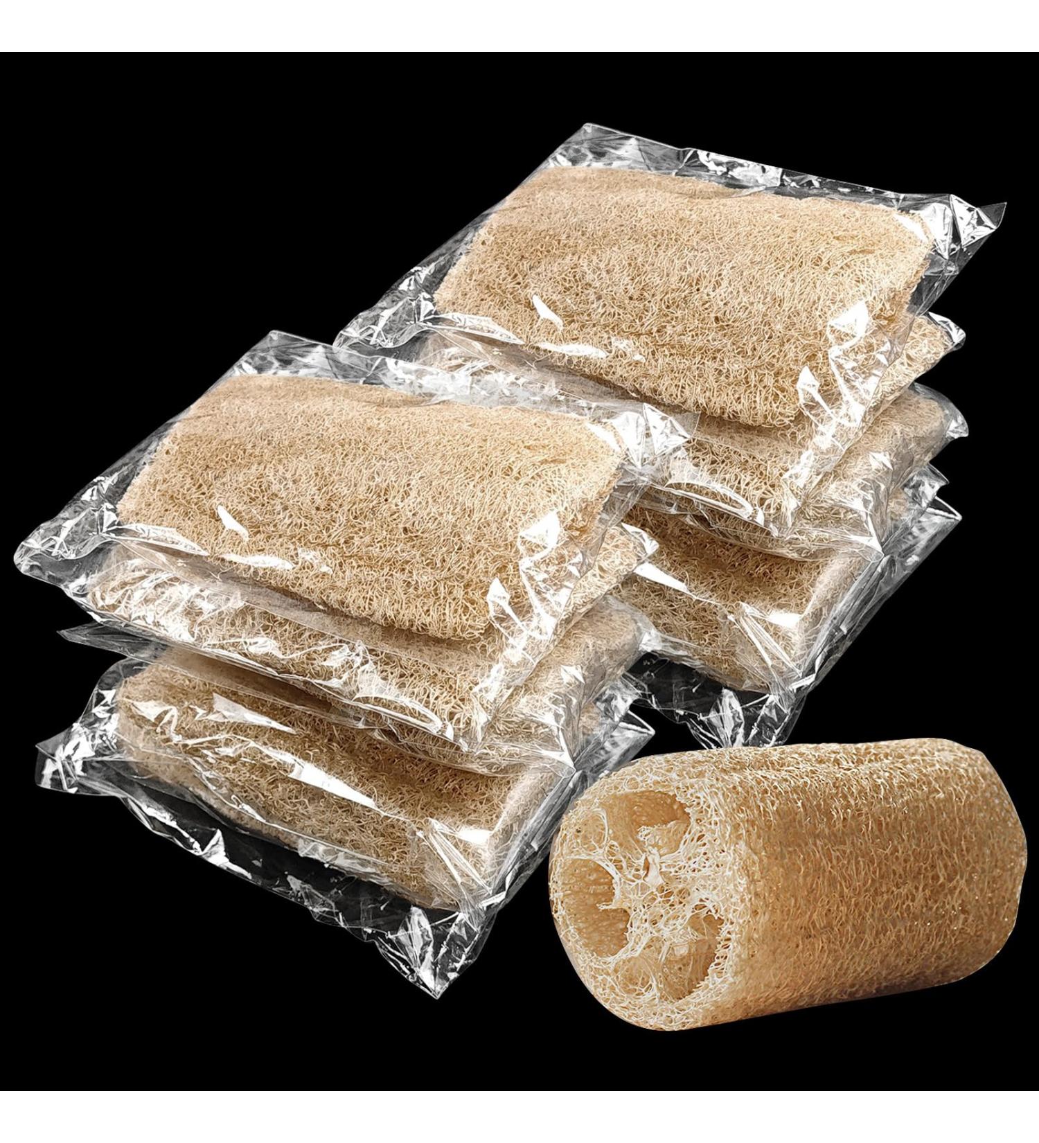 Buy 10 Pcs Kheoxusa Individually Wrapped Natural Loofahs - Exfoliating Body Scrubbers for Travel Bath Shower & Spa | Premium Luffa Sponge Pads - Buy Online on GoSupps.com
