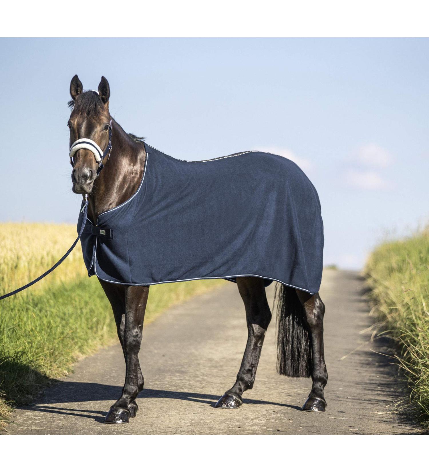 USG high-quality fleece blanket in navy blue - 155 cm