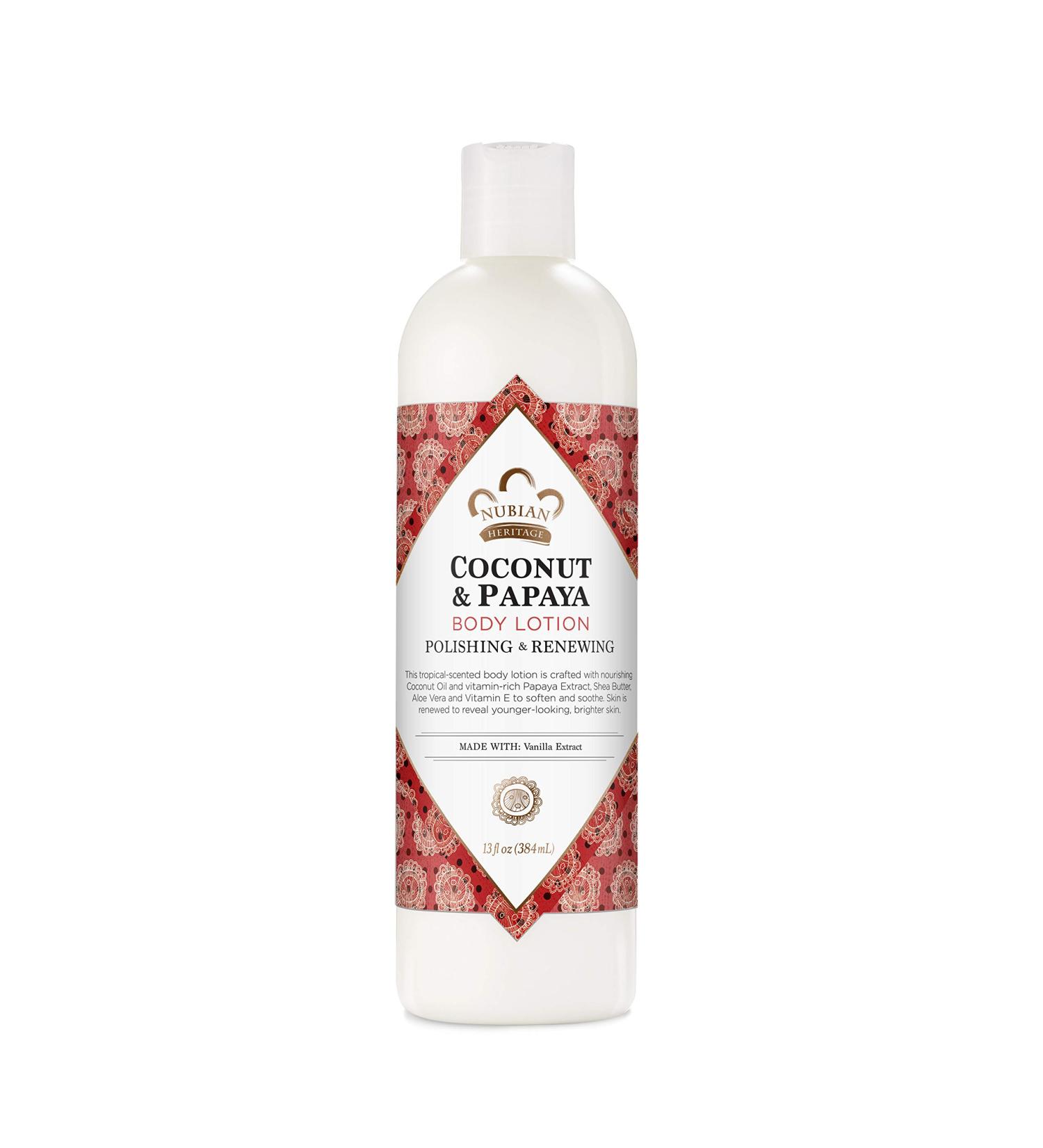 Nubian Heritage Coconut & Papaya Body Lotion - 13 fl oz | Moisturizing Skin Care - Buy Online on GoSupps.com