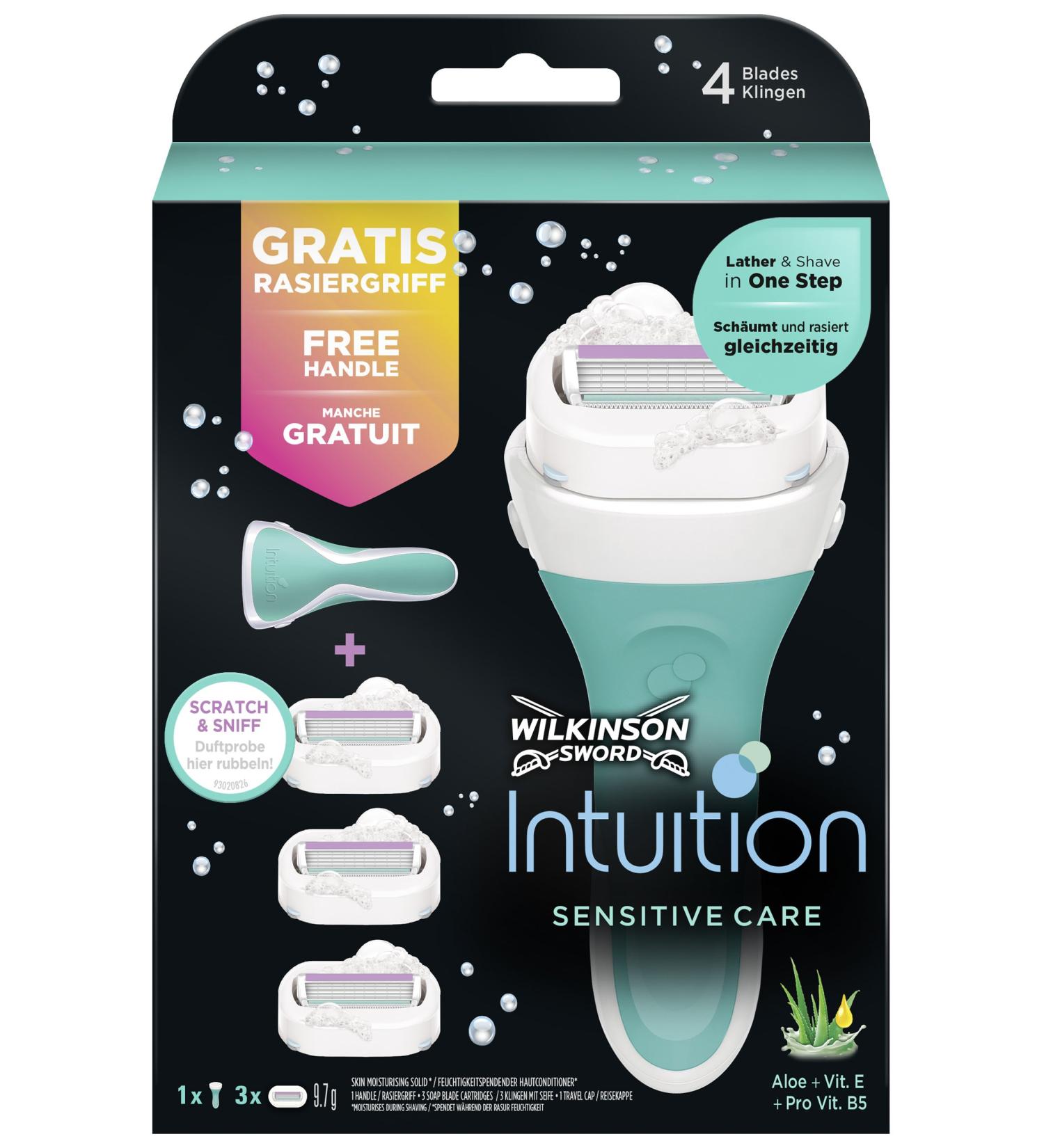 Wilkinson Sword Intuition Razor with Blades - Smooth & Convenient Shaving - Buy Online on GoSupps.com