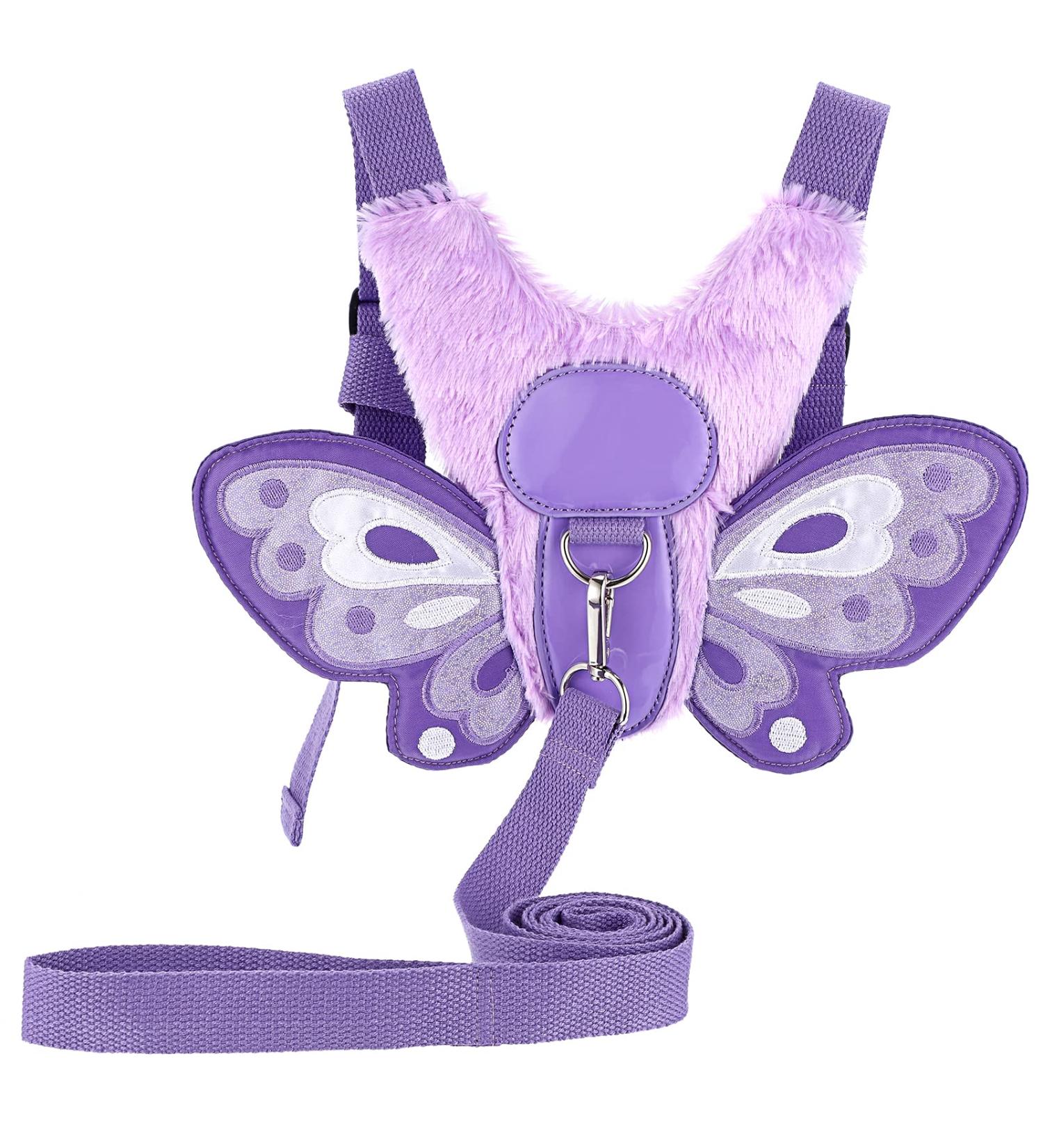 BTSKY Fluff Butterfly Toddler Walking Harness | Kids Safety Rein Leash Strap in Purple - Buy Online on GoSupps.com