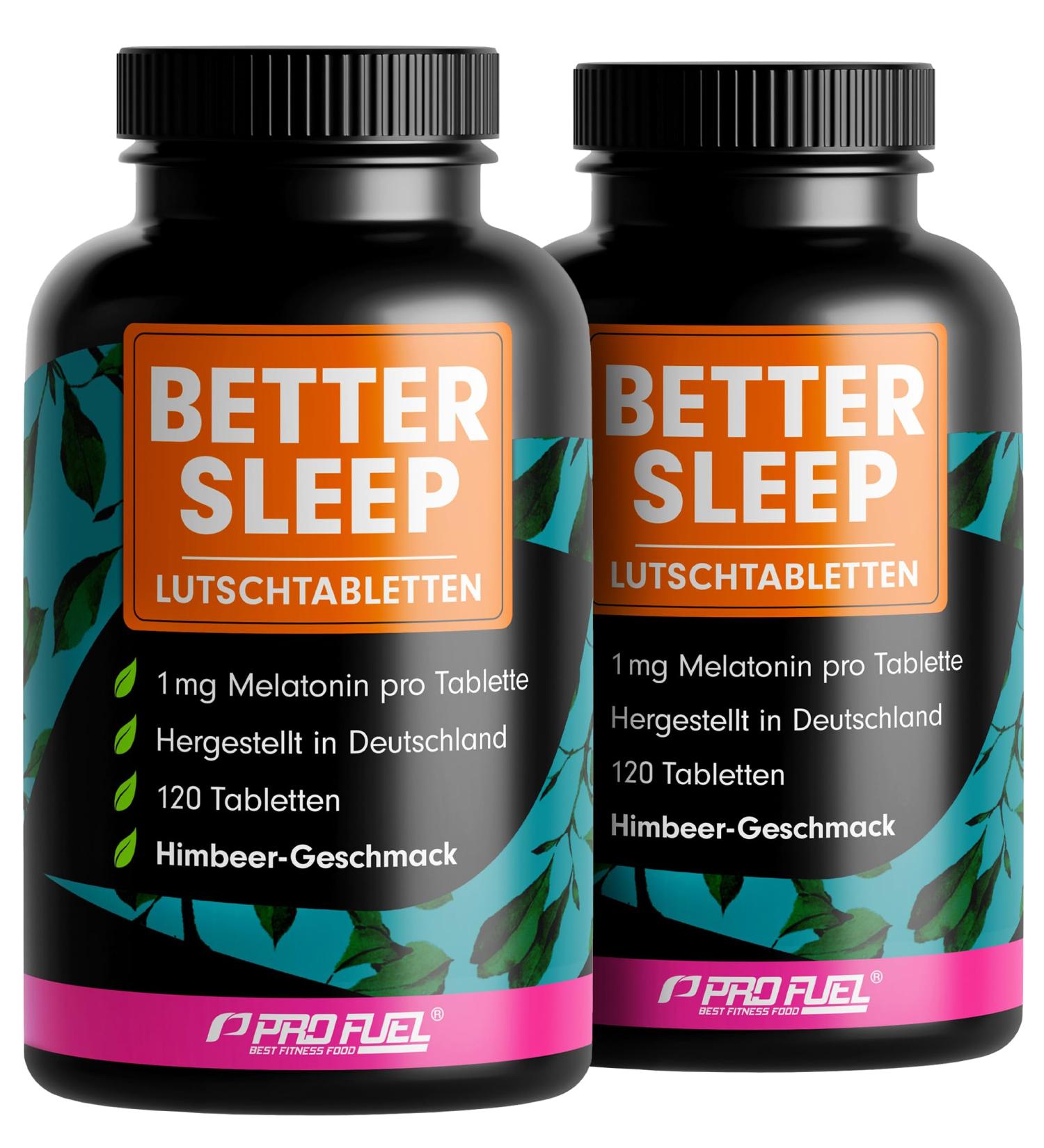 Melatonin Sucking Tablets 240x - Sugar-Free Raspberry Flavor | Vegan Sleep Aid with Magnesium & Glycine - 480 Servings | Better Sleep 144g (2 Pack) - Buy Online on GoSupps.com