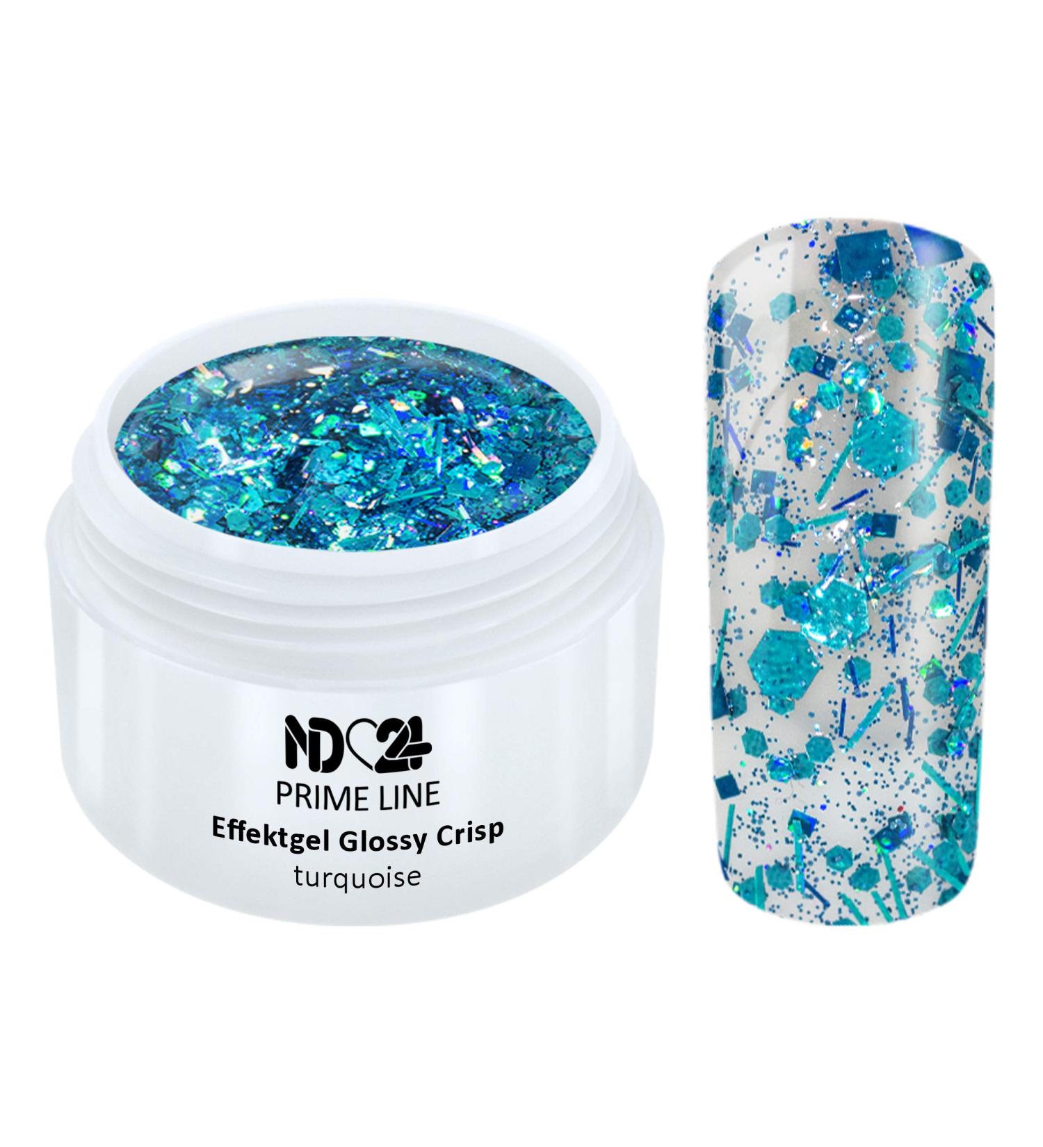 Prime Line - Uv Led Gel Crisp Effect Turquoise - Made in Germany - 5ml