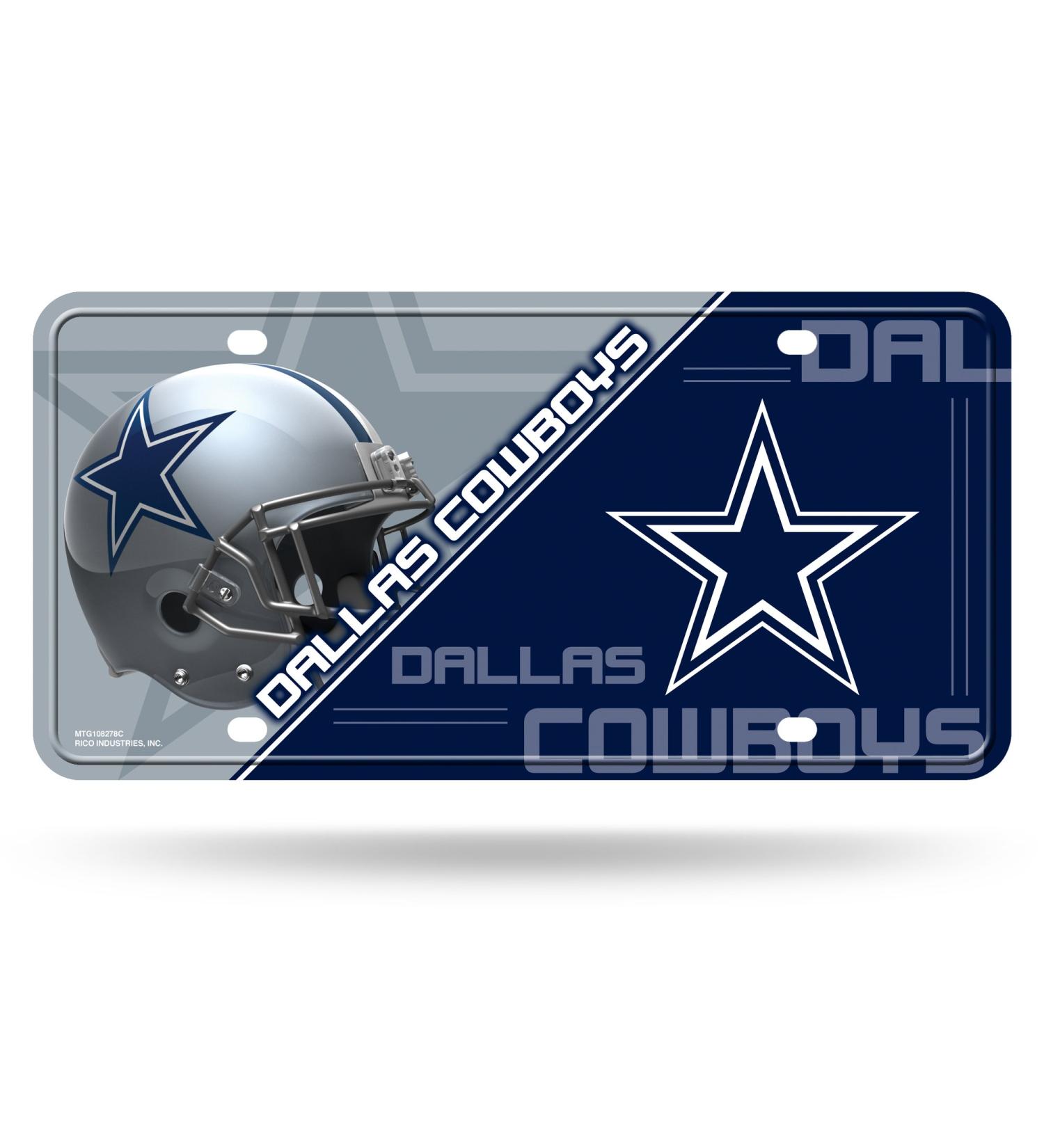 NFL Dallas Cowboys Team Color License Plate Metal - One Size - Buy Online on GoSupps.com