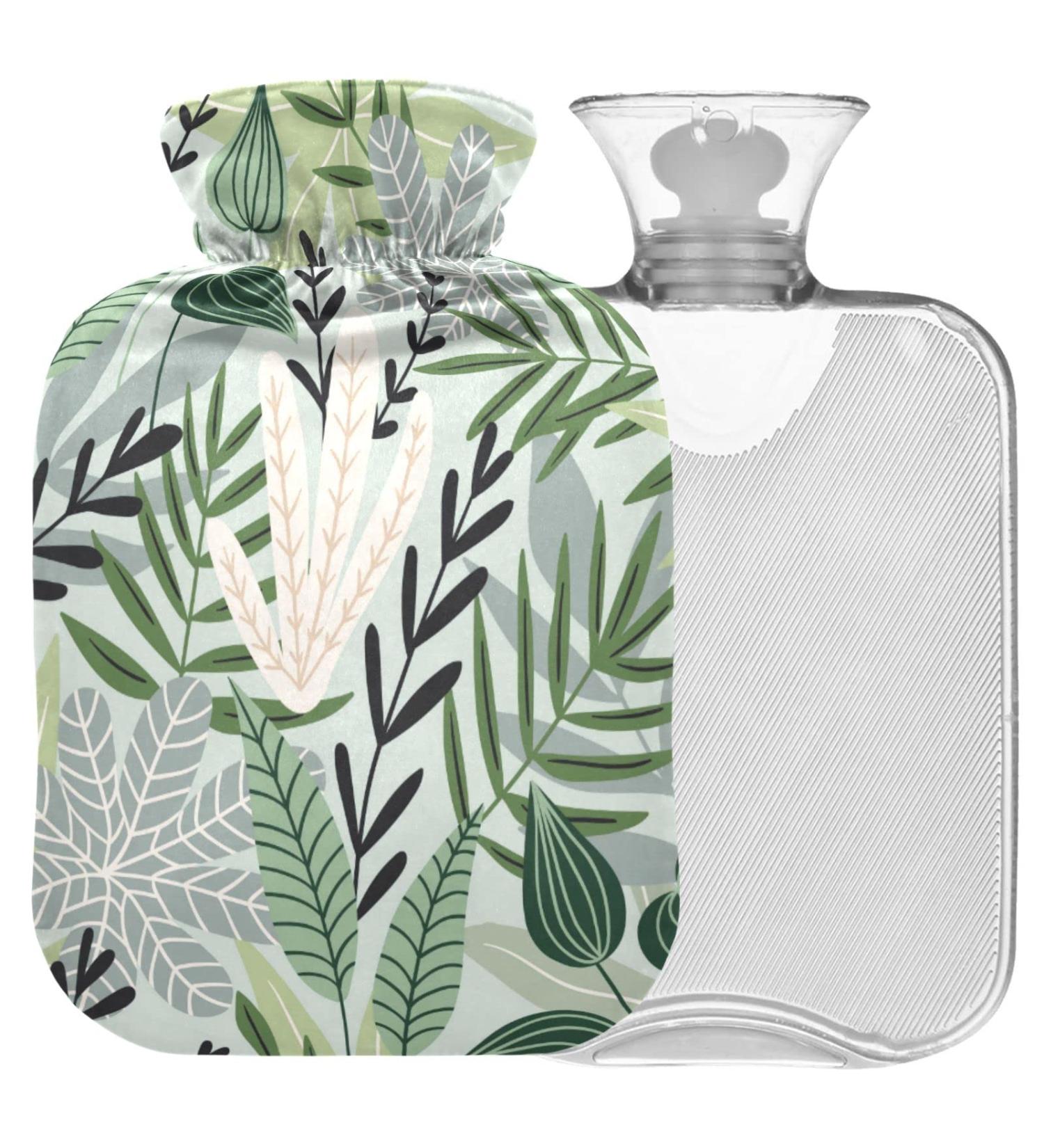 NAANLE Hawaii Leaves Heat Bottle - 1L Transparent Hot Water Bottle for Bed & Hand Warmth | Pain Relief & Cold Therapy - Buy Online on GoSupps.com