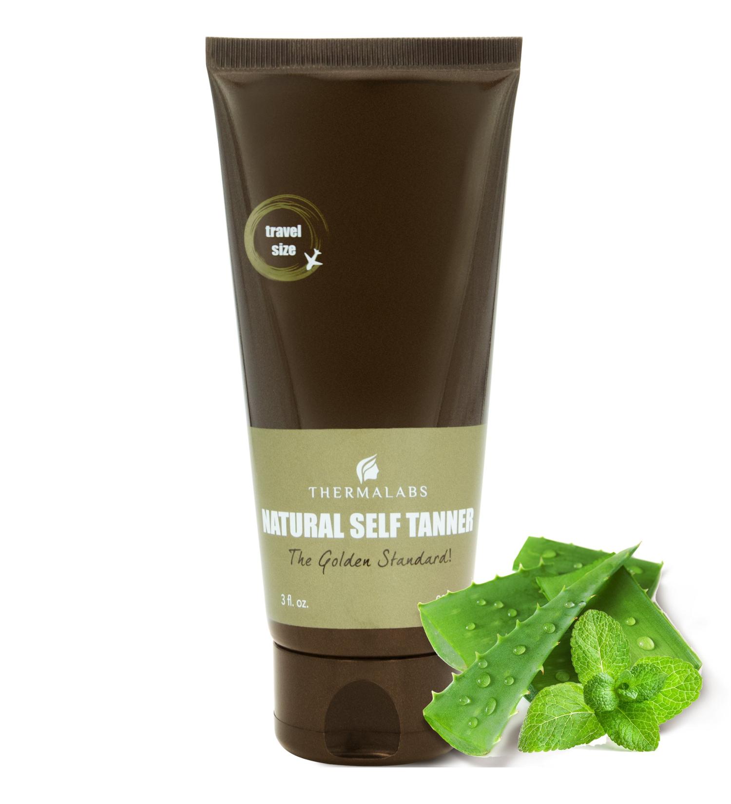 Organic Self-Tanning Lotion Travel Size (90ml) - Natural Shine for Face & Body Perfect for On-the-Go - Buy Online on GoSupps.com