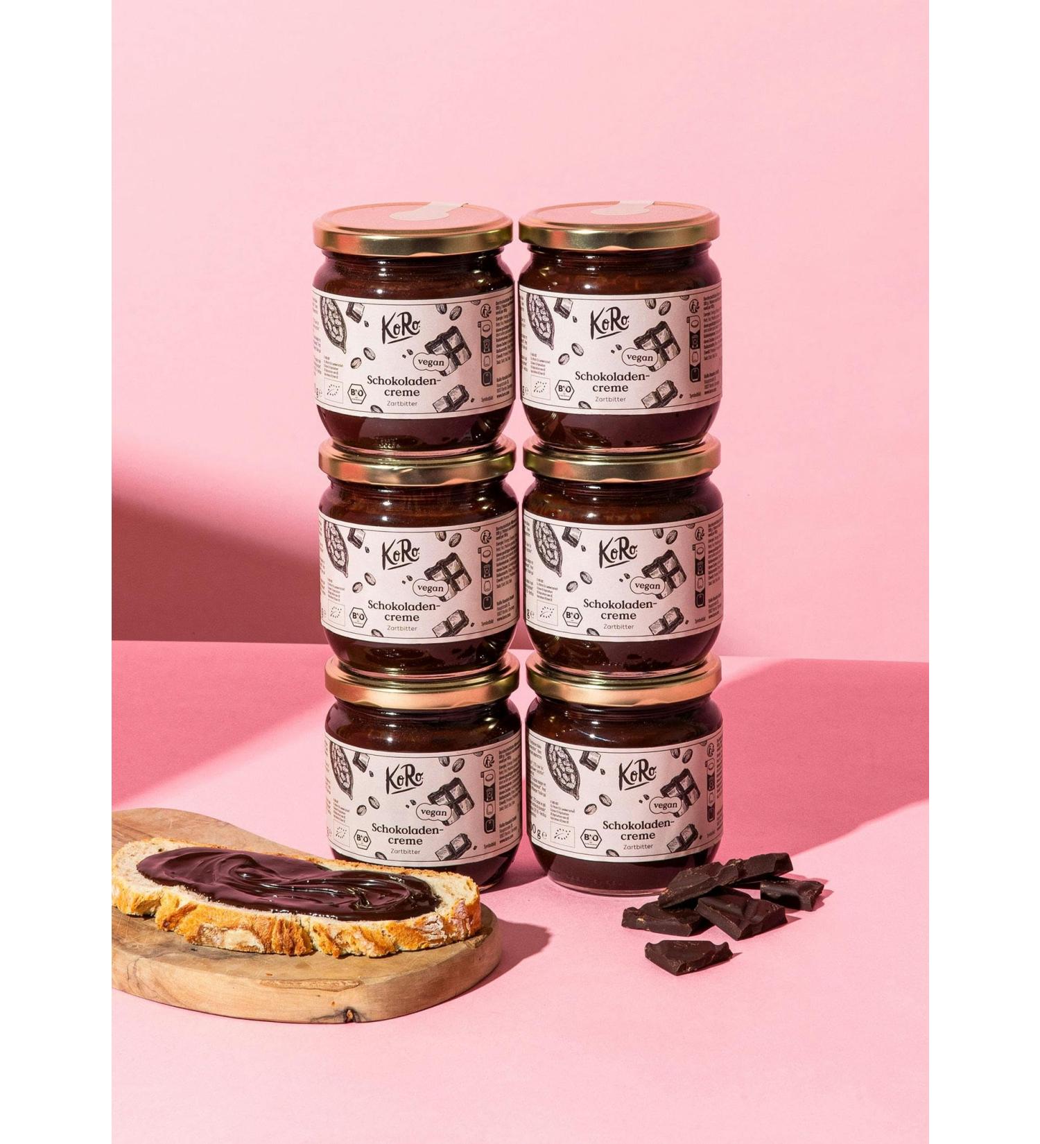 KoRo - Organic Dark Chocolate Spread 400g - Made with fine dark chocolate - Sweet and intense flavor - Vegan spread - Buy Online on GoSupps.com