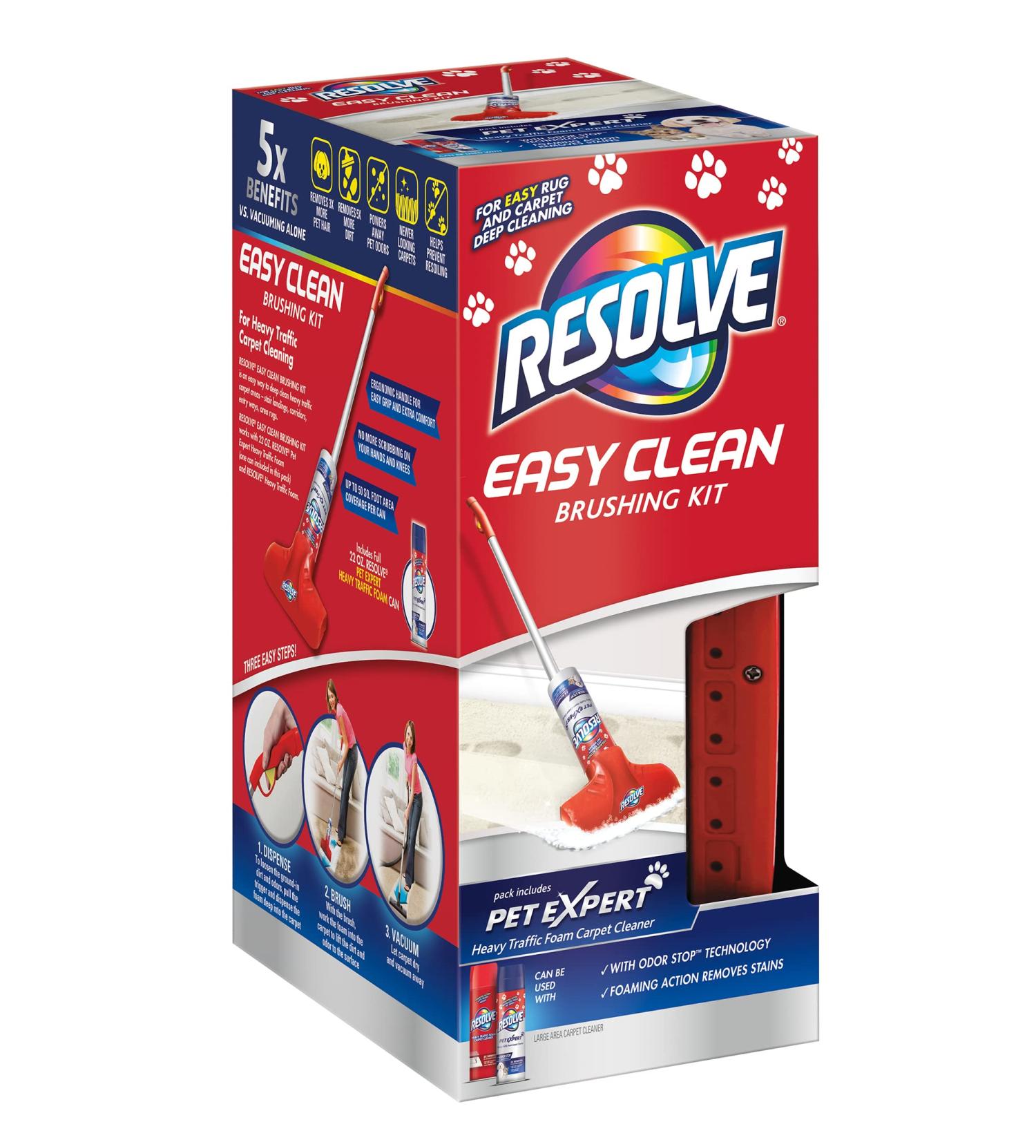 Resolve Pet Expert Easy Clean Carpet Cleaner Kit - 2pc Foam Spray Refill Set - Buy Online on GoSupps.com