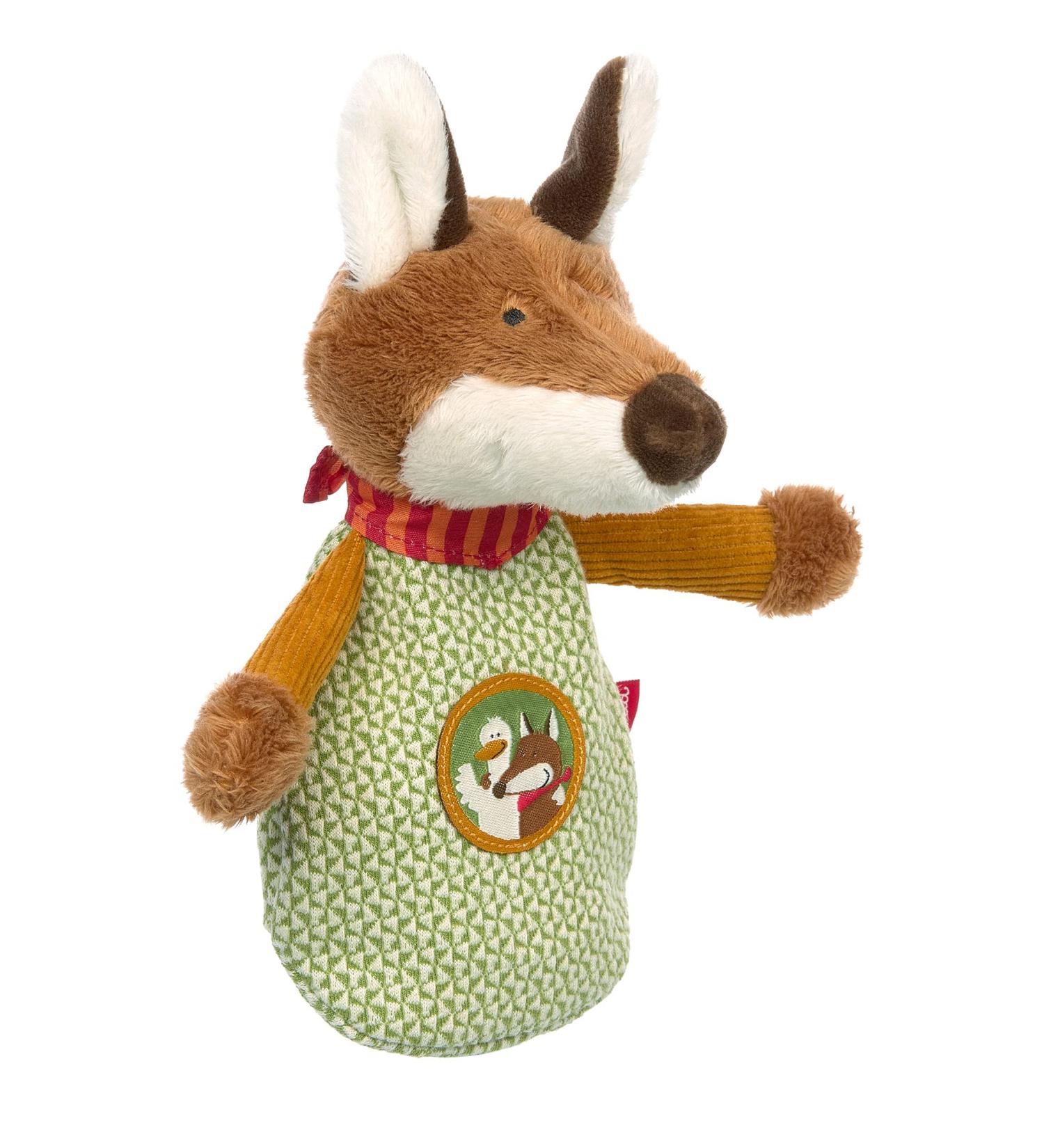 SIGIKID 39385 Heat Pad Small Forest Fox Girls and Boys Baby Toy Recommended from Birth Green/Brown