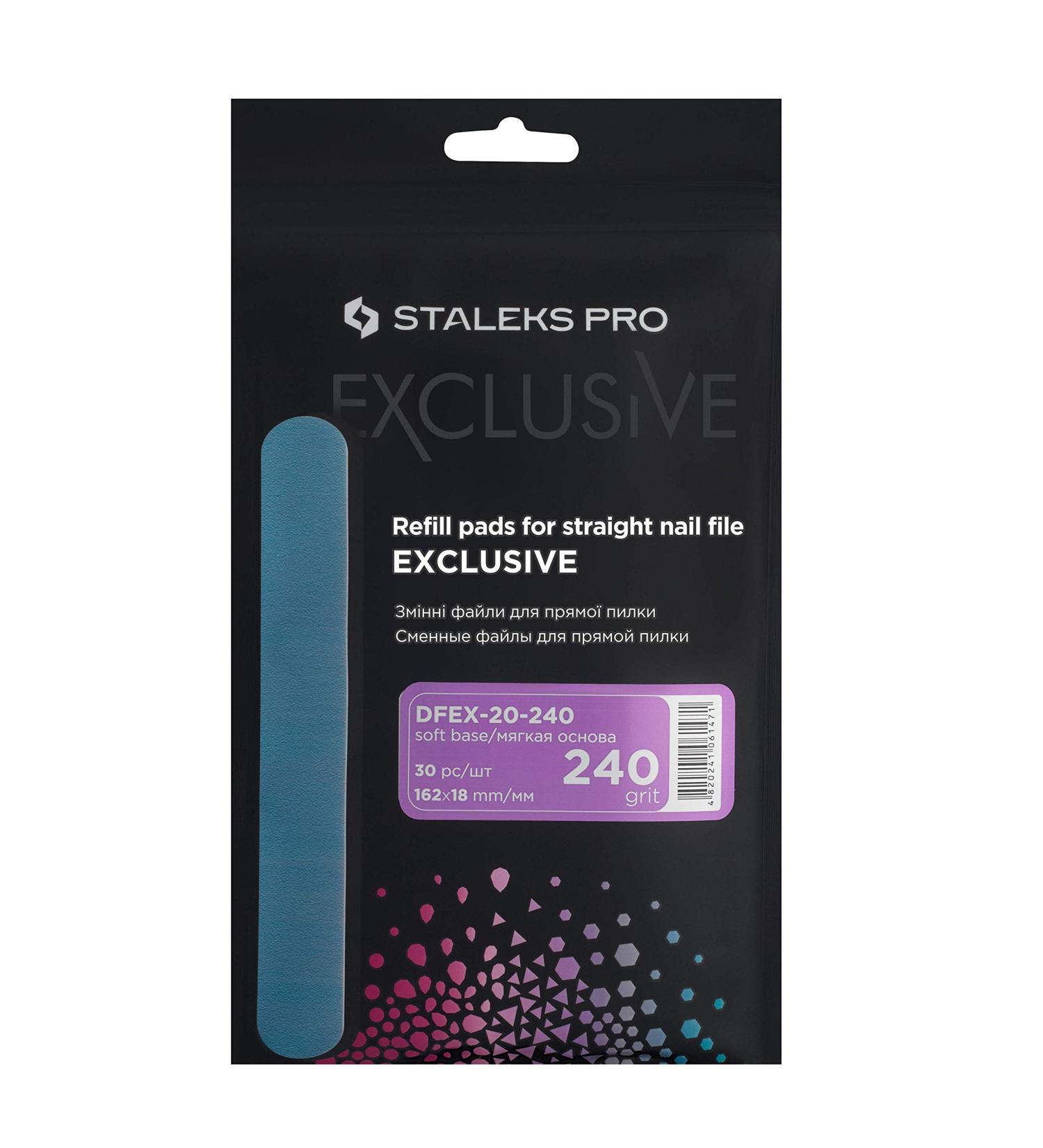 Staleks Disposable Files for Straight Nail Files (Soft Base) EXCLUSIVE 20 (30 Pieces) (DFEX-20-240 Grain) - Buy Online on GoSupps.com