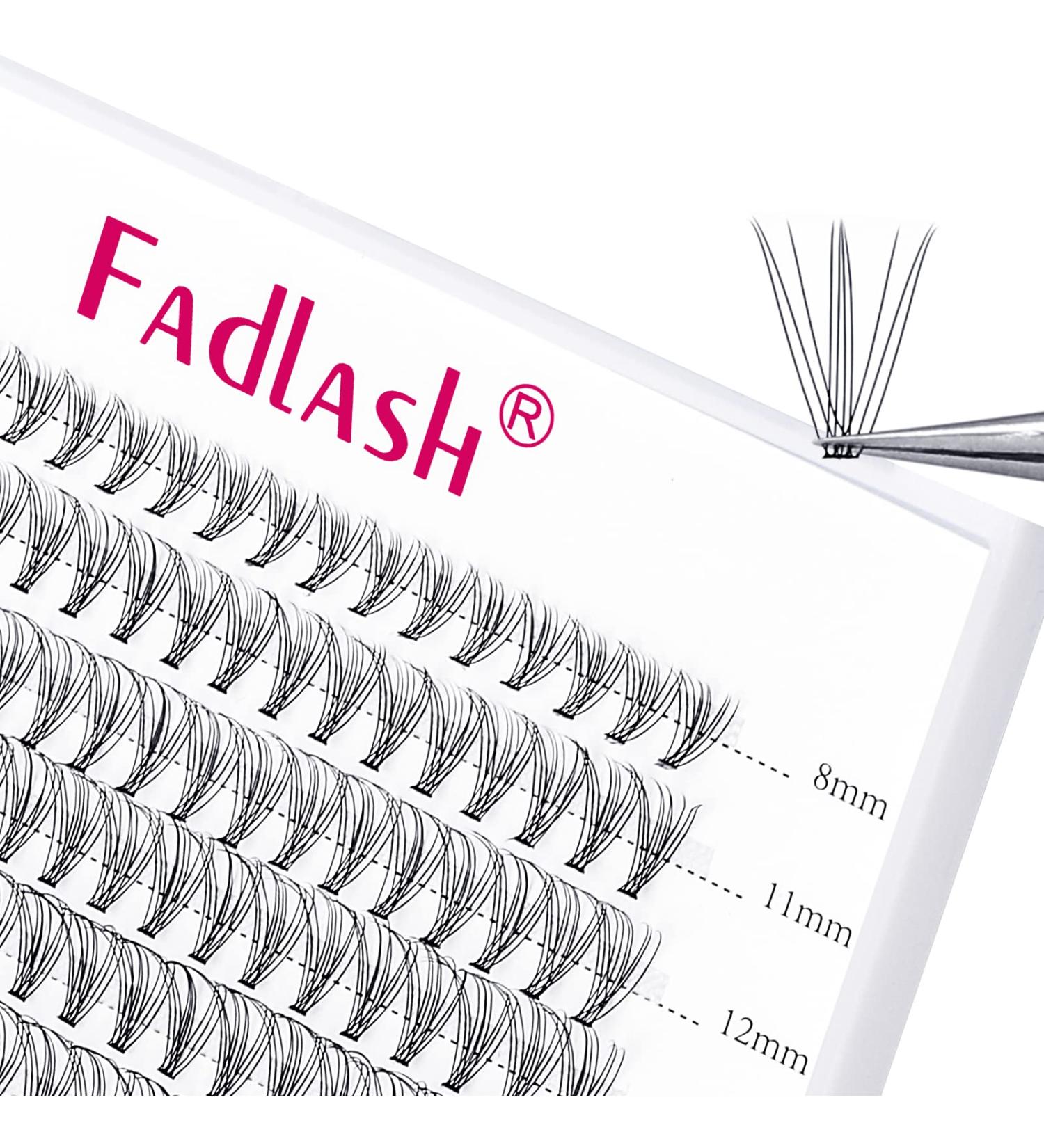 Fadlash Individual Cluster Eyelashes Extension 10D 0.07mm D Curl 8-15mm Mixed Length - Buy Online on GoSupps.com