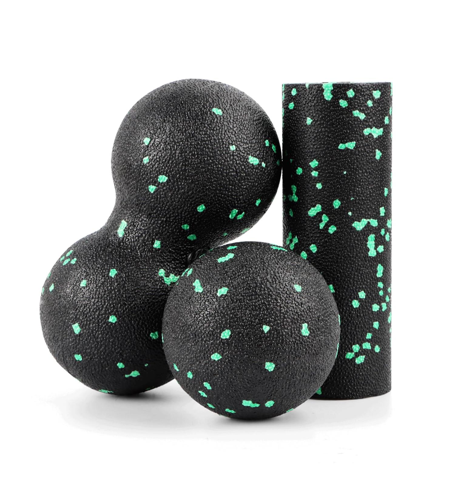Fascia Ball Set with Massage Ball & Foam Roller - Pain Relief for Plantar Fasciitis & Spinal Acupressure - Buy Online on GoSupps.com