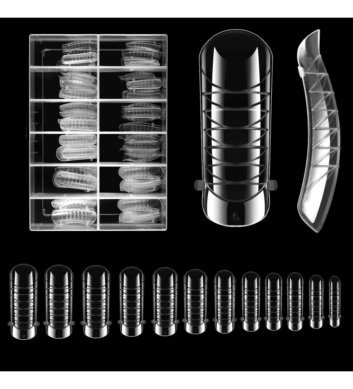 Tecanne Poly-Nail Extension Gel - Double Shaped Coffin & Ballerina Full Cover Tips | Transparent Polygel for Acrylic Nails - Buy Online on GoSupps.com