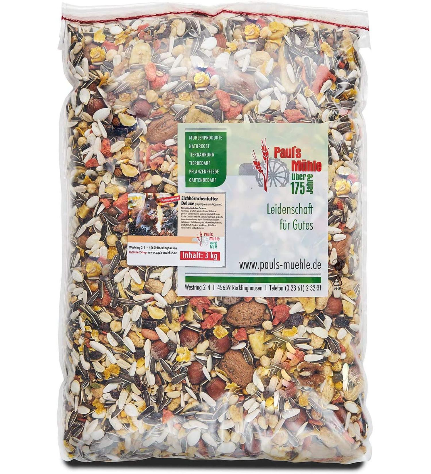 Paul's Mhle Squirrel Food Gourmet - 3 kg Pack | Premium Nutritious Formula for Healthy Squirrels - Buy Online on GoSupps.com