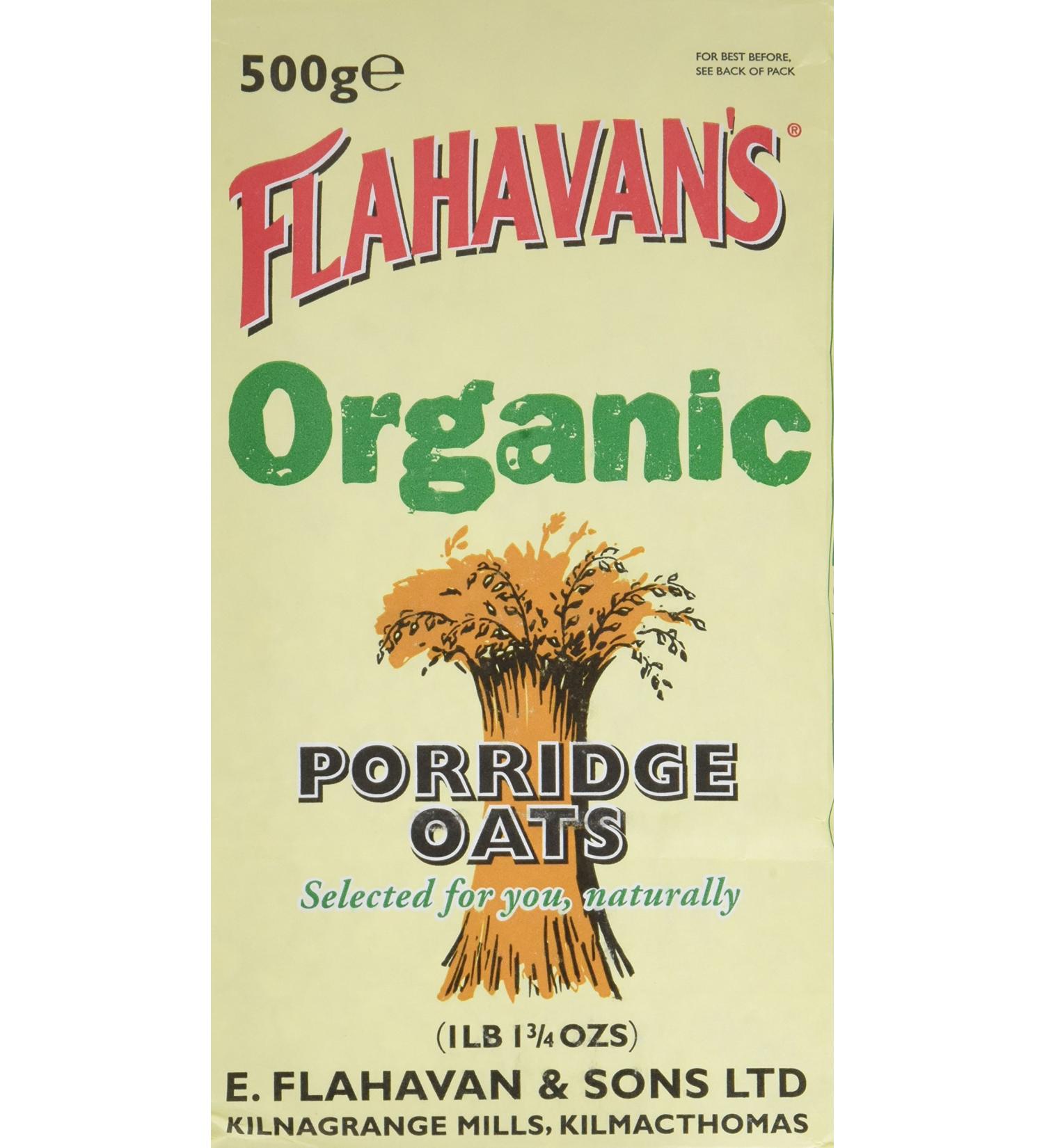 Flahavans Organic Oats 500g Pack of 12