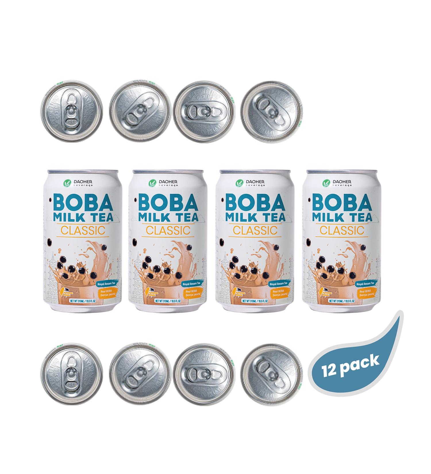 DaoHer Classic BOBA Milk Tea Multipacks (12 Count) - Authentic Taiwanese Bubble Tea - Buy Online on GoSupps.com