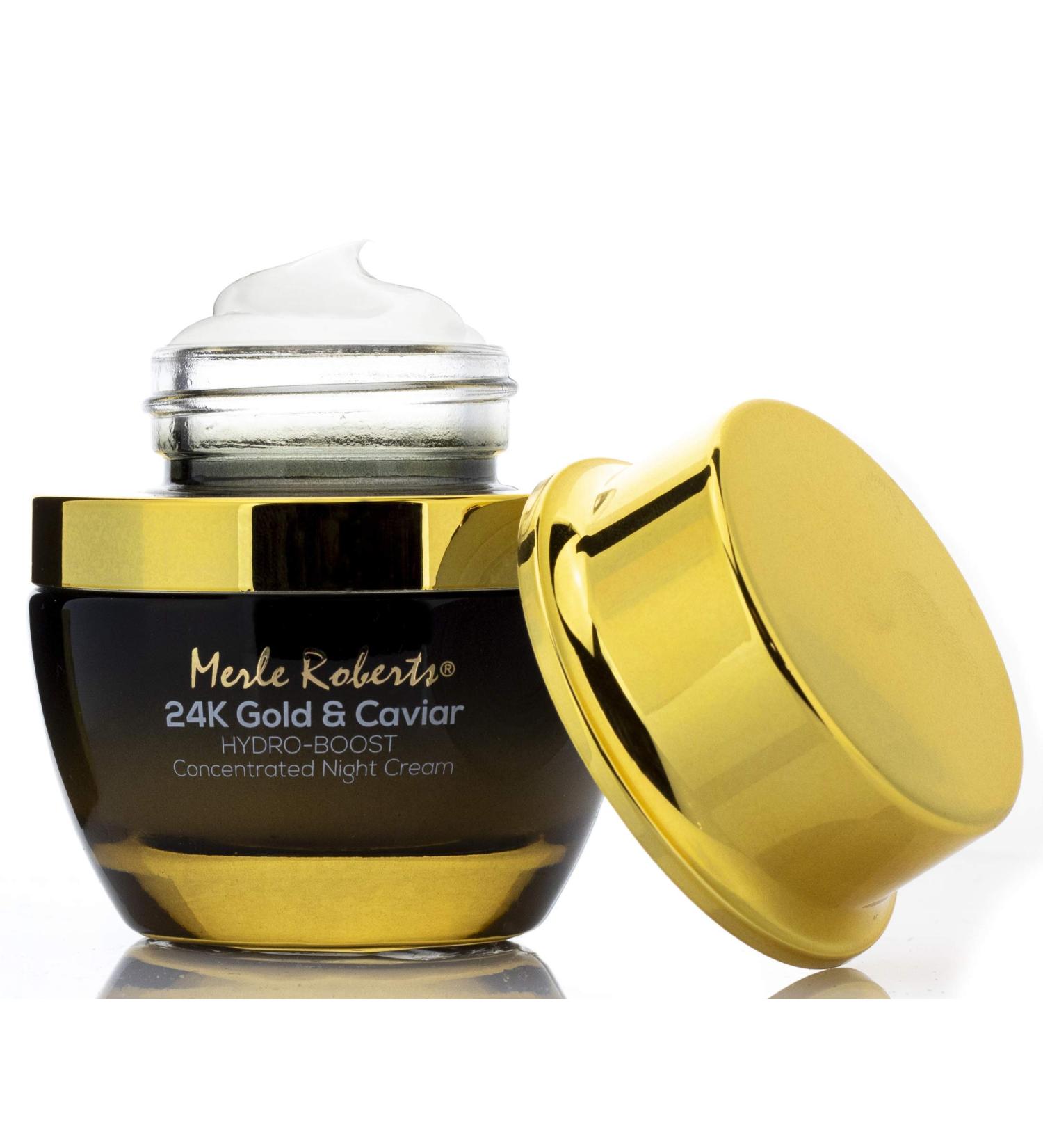24k Gold & Caviar Night Cream - Anti-Aging Hydrating Face Cream Reduces Wrinkles & Fine Lines - 1 oz - Buy Online on GoSupps.com