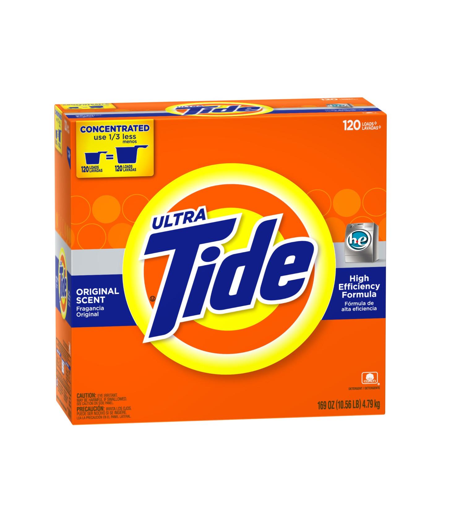 Tide Ultra High Efficiency Original Scent Powder 120 Loads 169-Ounce 169 Ounce (Pack of 1) Original