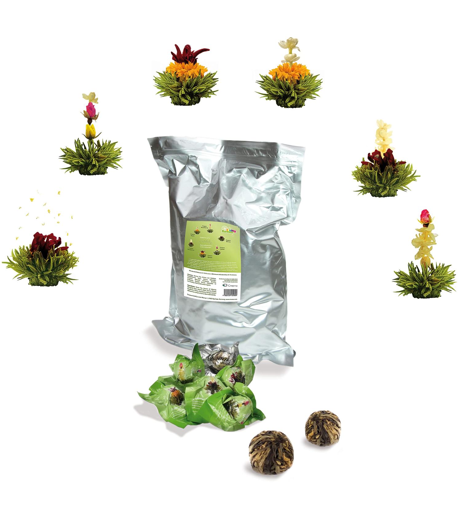 Creano Tea Flowers - 36 Bulk Green Tea Balls | Buy Blooming & Flowering Tea Online - Buy Online on GoSupps.com