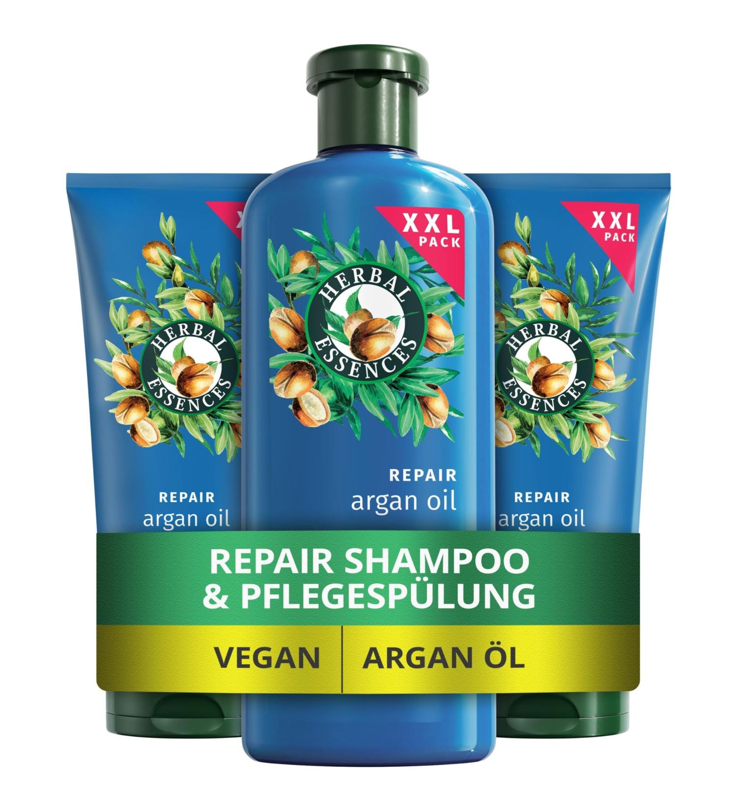 Herbal Essences Repair Shampoo & Conditioner Set - Argan Oil for Damaged to Smooth Shiny Hair | 1 x 680ml & 2 x 350ml - International Shipping Available - Buy Online on GoSupps.com