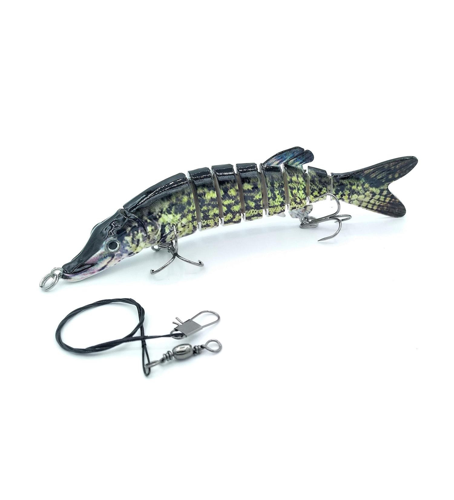 SIMSA-Expert Pike Wobbler | Swimbait Shad (13cm 17g) | Steel Leader (30cm) | Set for Perch Zander