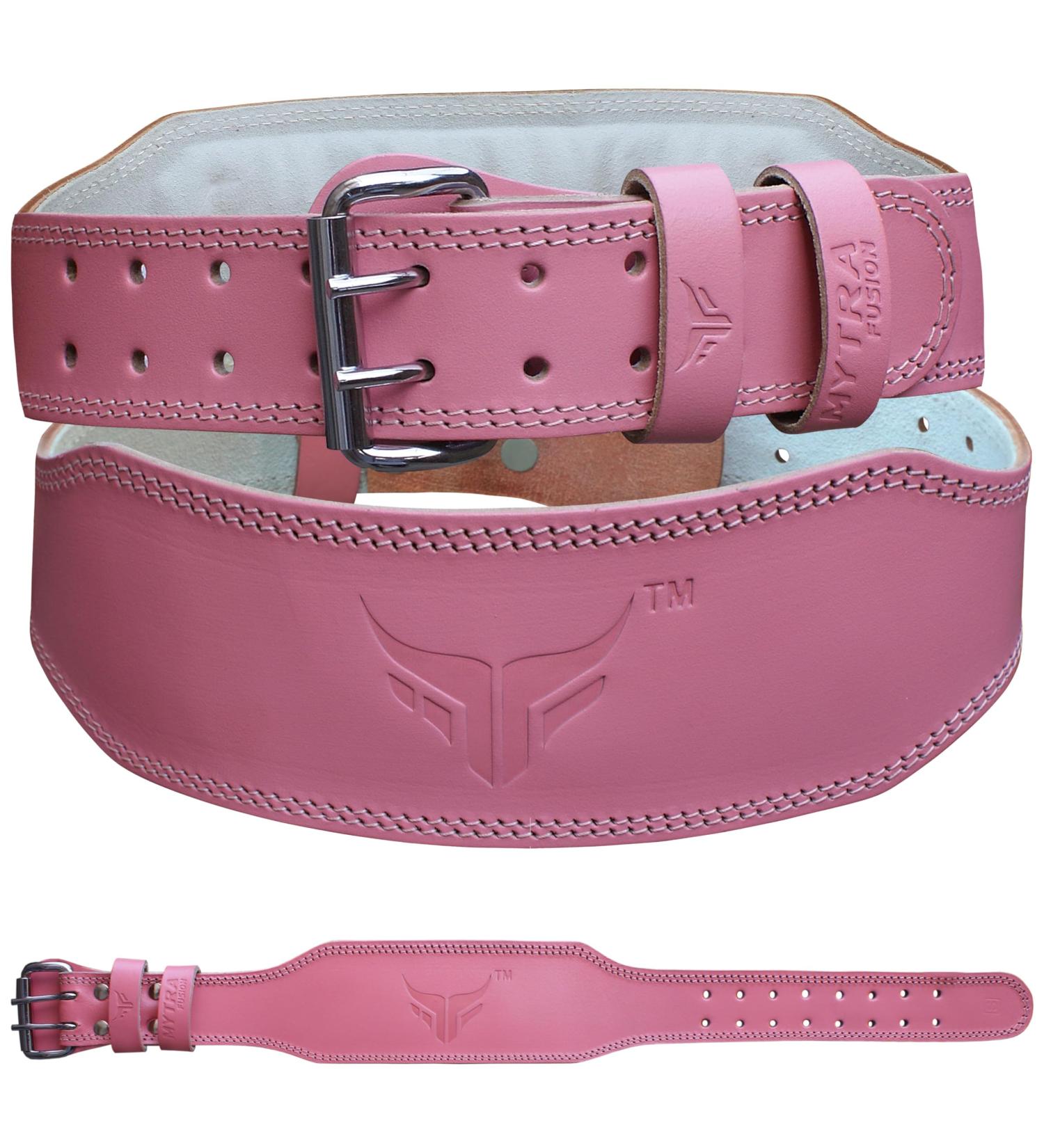 Mytra Fusion Women's Real Leather Weight Lifting Belt | Powerlifting & Gym Fitness Gear - Buy Online on GoSupps.com