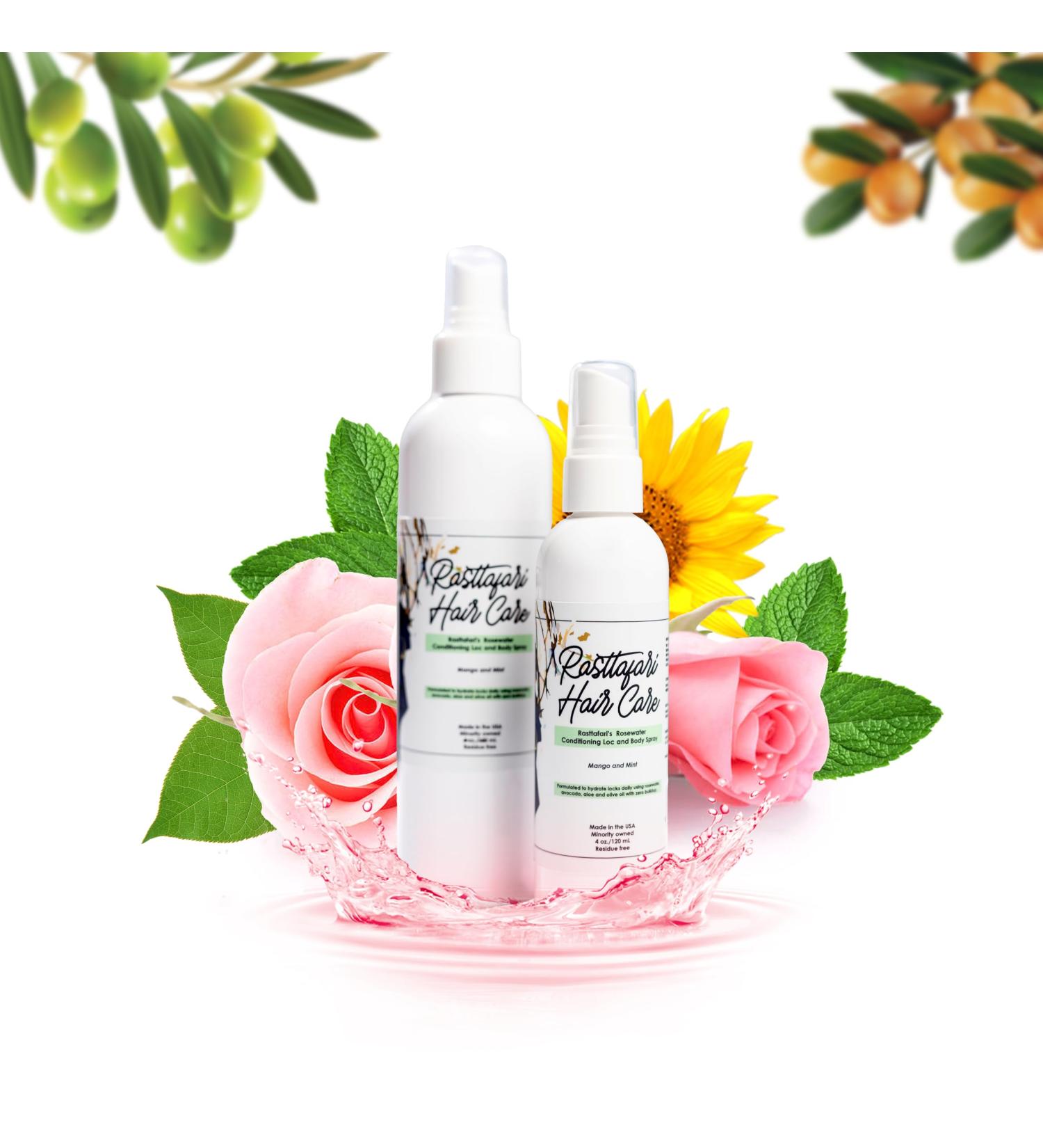 Rastta Locs Rosewater and Mint Conditioning Loc and Body Refreshing Spray for Type 4 hair Braids Organic Vegan Hair Moisturizer Dreadlock Spray with Aloe. - Tropical Mint Fragrance - 4oz 4 Fl Oz (Pack of 1) - Buy Online on GoSupps.com