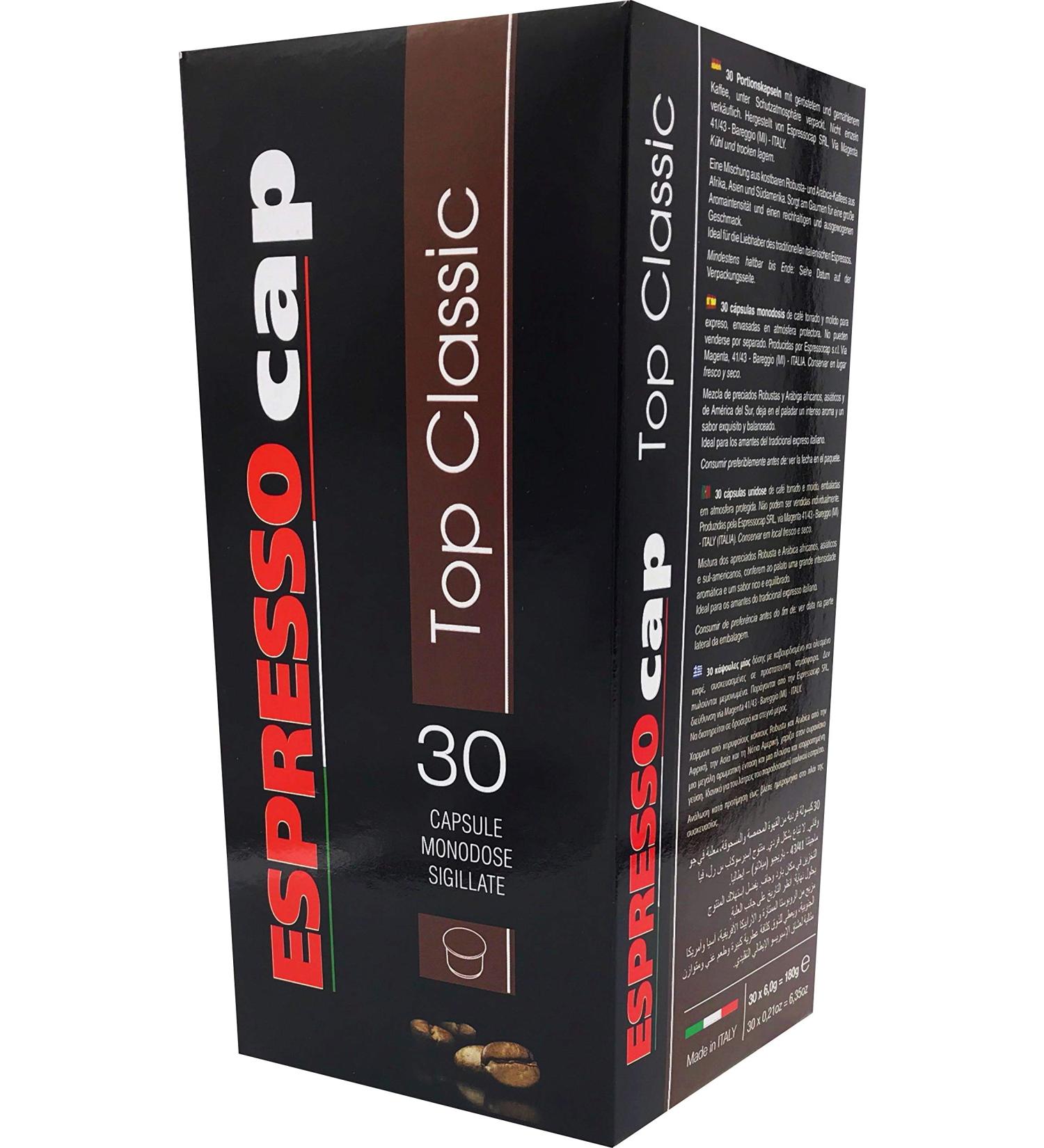 Espresso Cap Coffee Capsules (4 Boxes of 30 Capsules) 120 Capsule Master case (Top Classic) - Buy Online on GoSupps.com