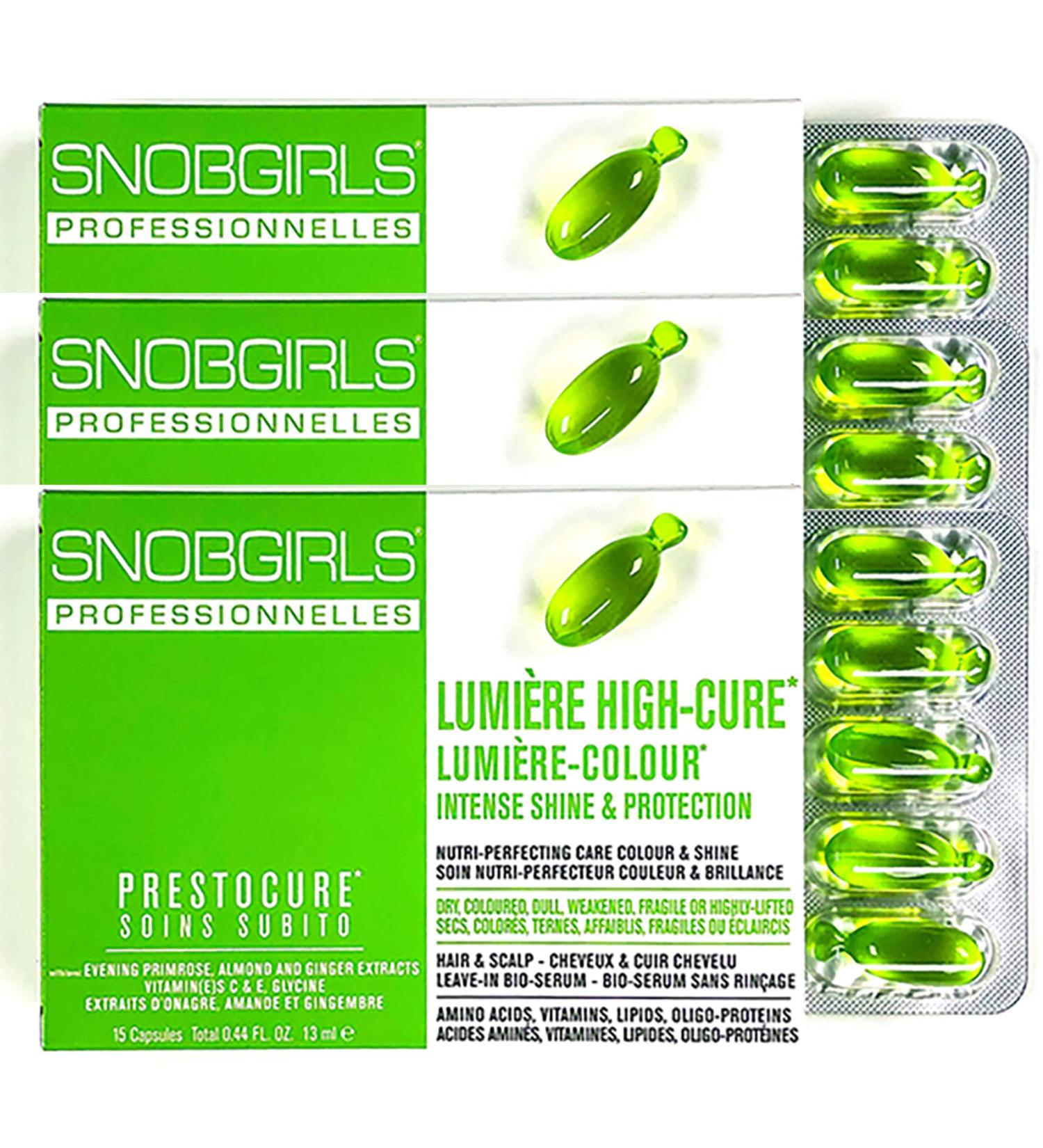 SNOBGIRLS LUMIERE-COULOUR Hair Oil Capsules Bundle - 3 X 15 Capsules - Hair Treatment for Gloss & Strength - Leave-In Serum for Dry, Colored Hair - Buy Online on GoSupps.com