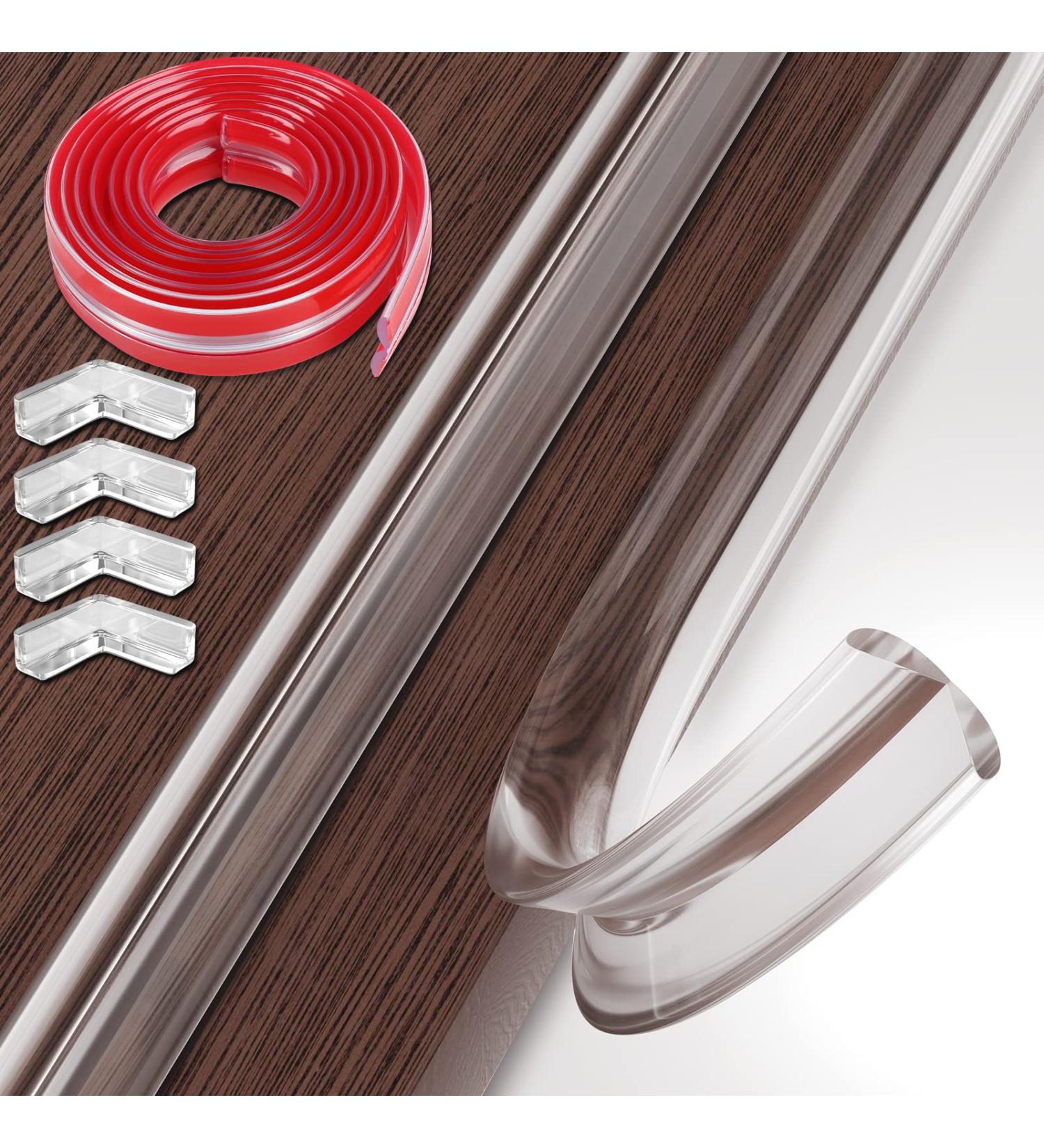 Baby Proofing  10ft(3M) Edge Protector Strip Clear  Soft Corner Protectors for Kids Safety with Upgraded Pre-Taped Strong Adhesive for Table  Cabinet  Drawer (4 Corners) 0.40.4in width(9.84ft length) - Buy Online on GoSupps.com
