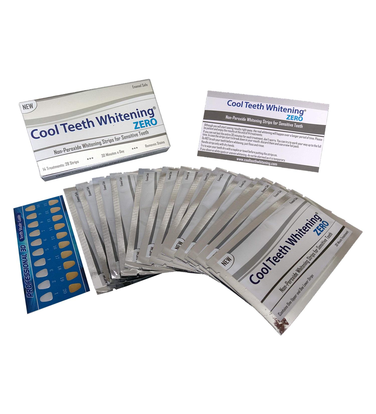 Sensitive Teeth Whitening Strips - Non Peroxide, Gentle Whitener Band Kit - 28 Pcs, 14 Treatments, 2 Week Supply - Buy Online on GoSupps.com