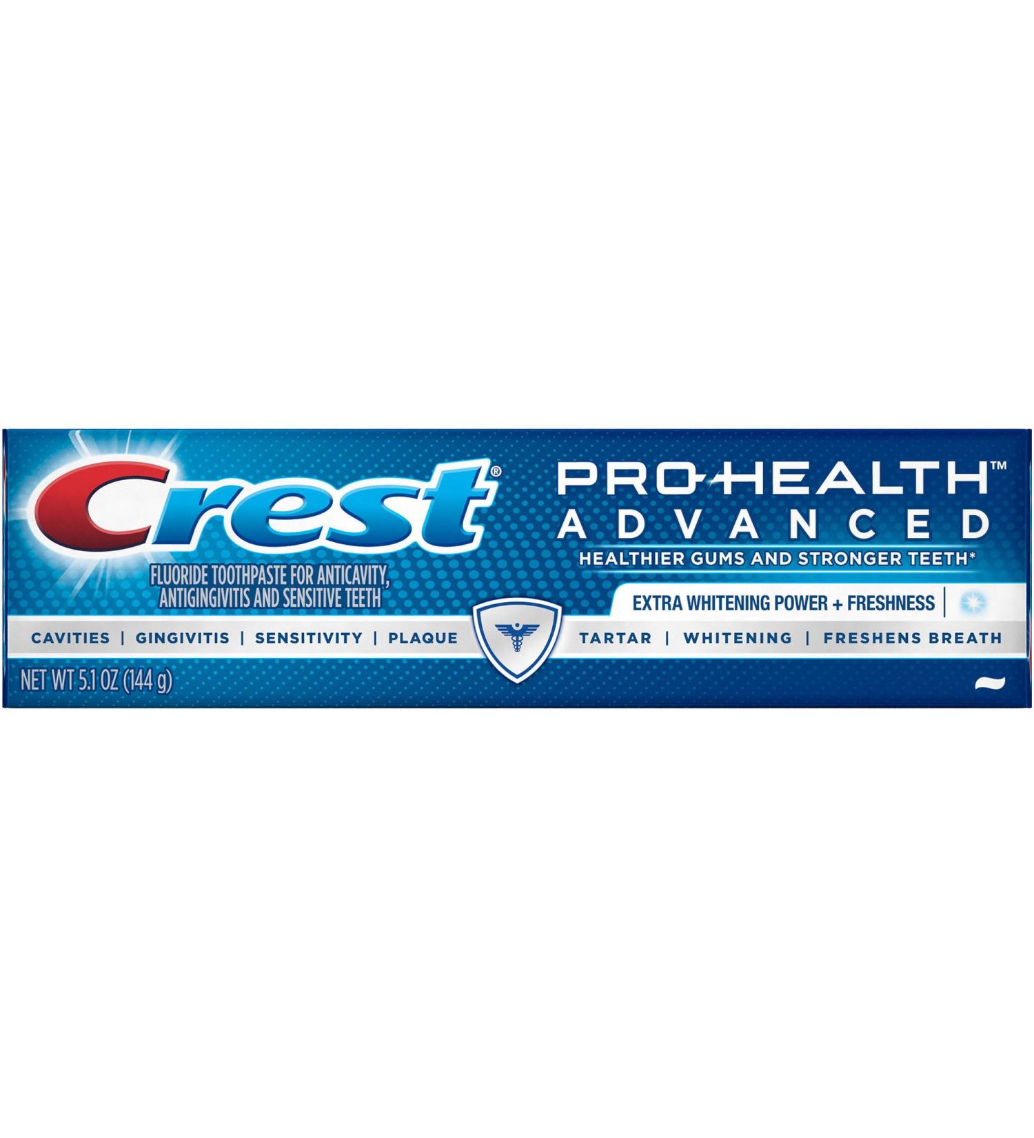 Crest Pro-Health Advanced Extra Whitening Power + Freshness Toothpaste 5.1 ounces (Pack of 3)