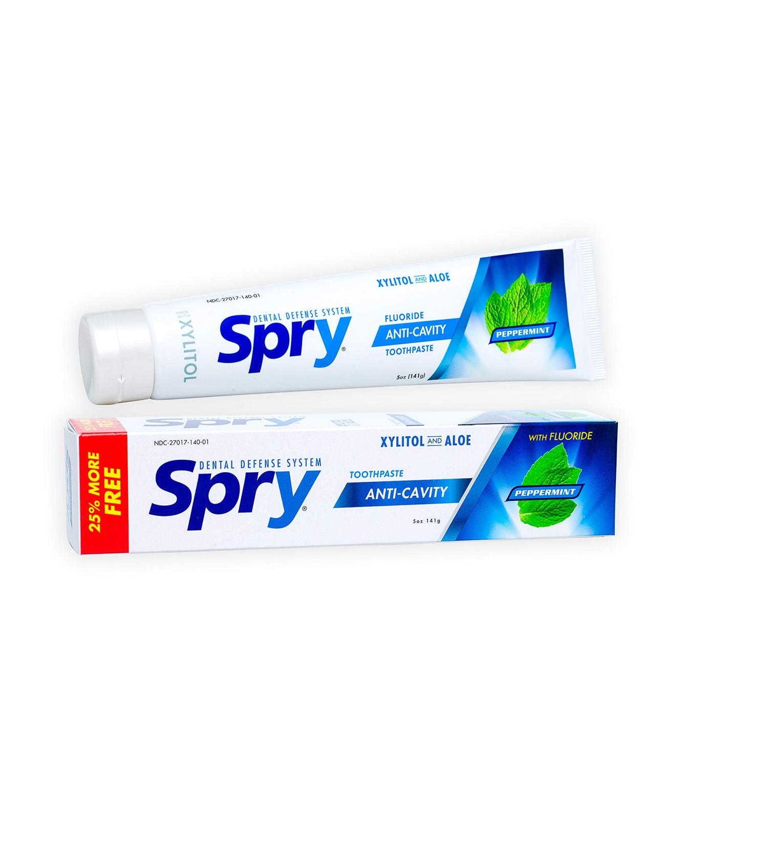 Spry Peppermint Toothpaste 5 Oz â€“ Natural Dental Care & Fresh Breath - Buy Online on GoSupps.com