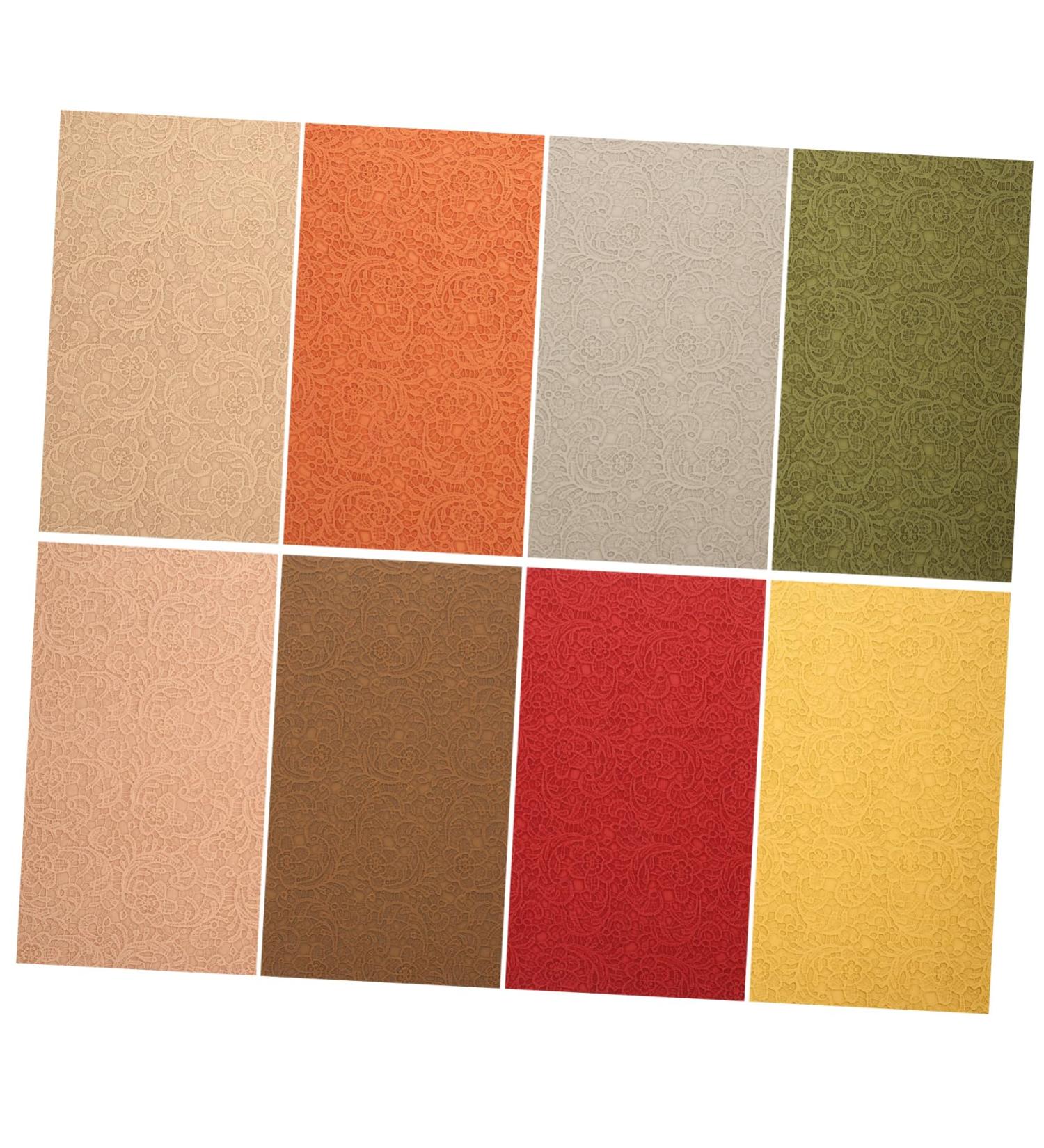 PLAFOPE Embroloisse Embroidery 8 Sheets Flower Sliced leather Texture Crafting Supplies Embrolyiss Hair Accessory - Buy Online on GoSupps.com